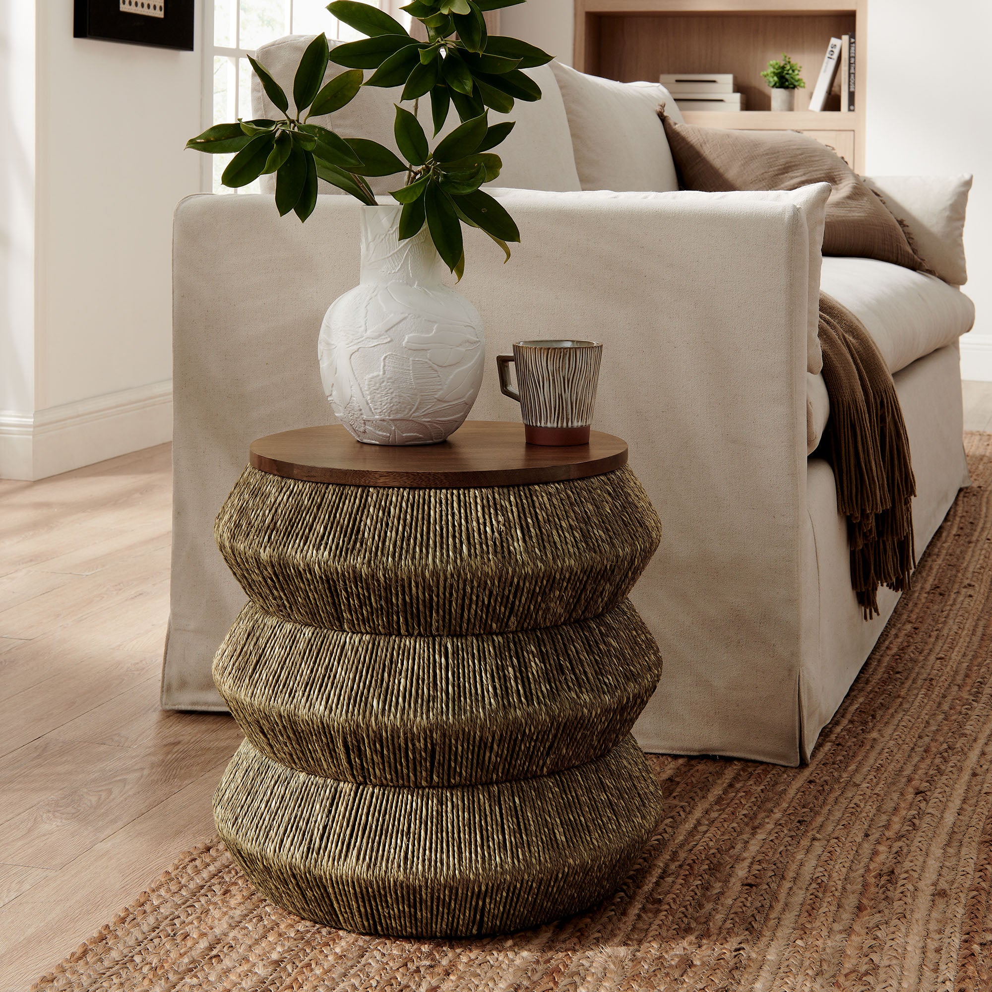 Maris Seagrass and Wood End Table by Modway - Image 7