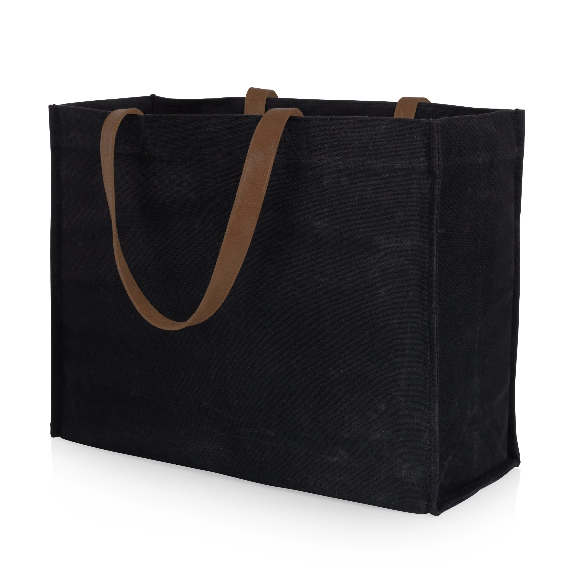 Market Waxed Canvas Tote with Leatherette Handles - Image 14