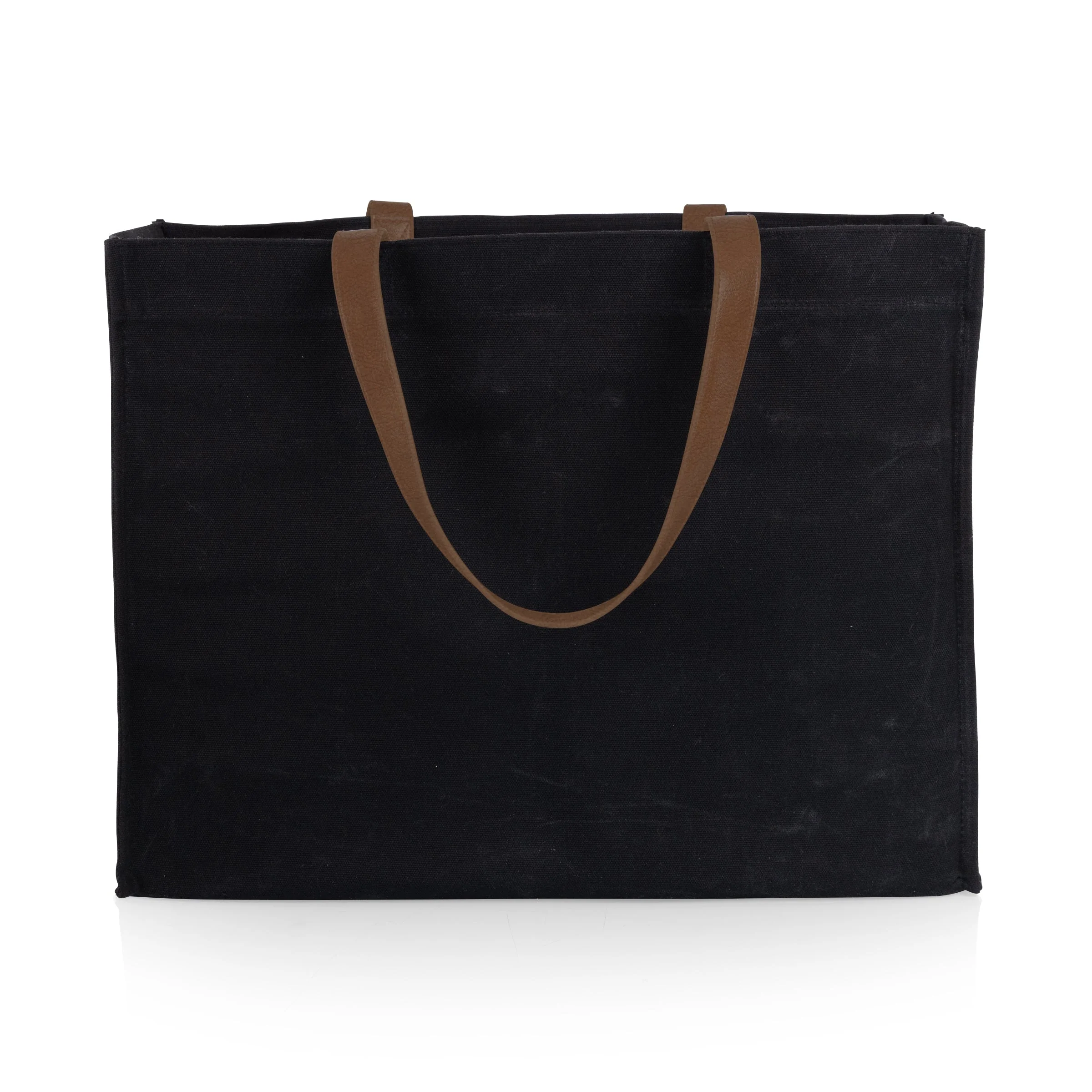 Market Waxed Canvas Tote with Leatherette Handles - Image 19