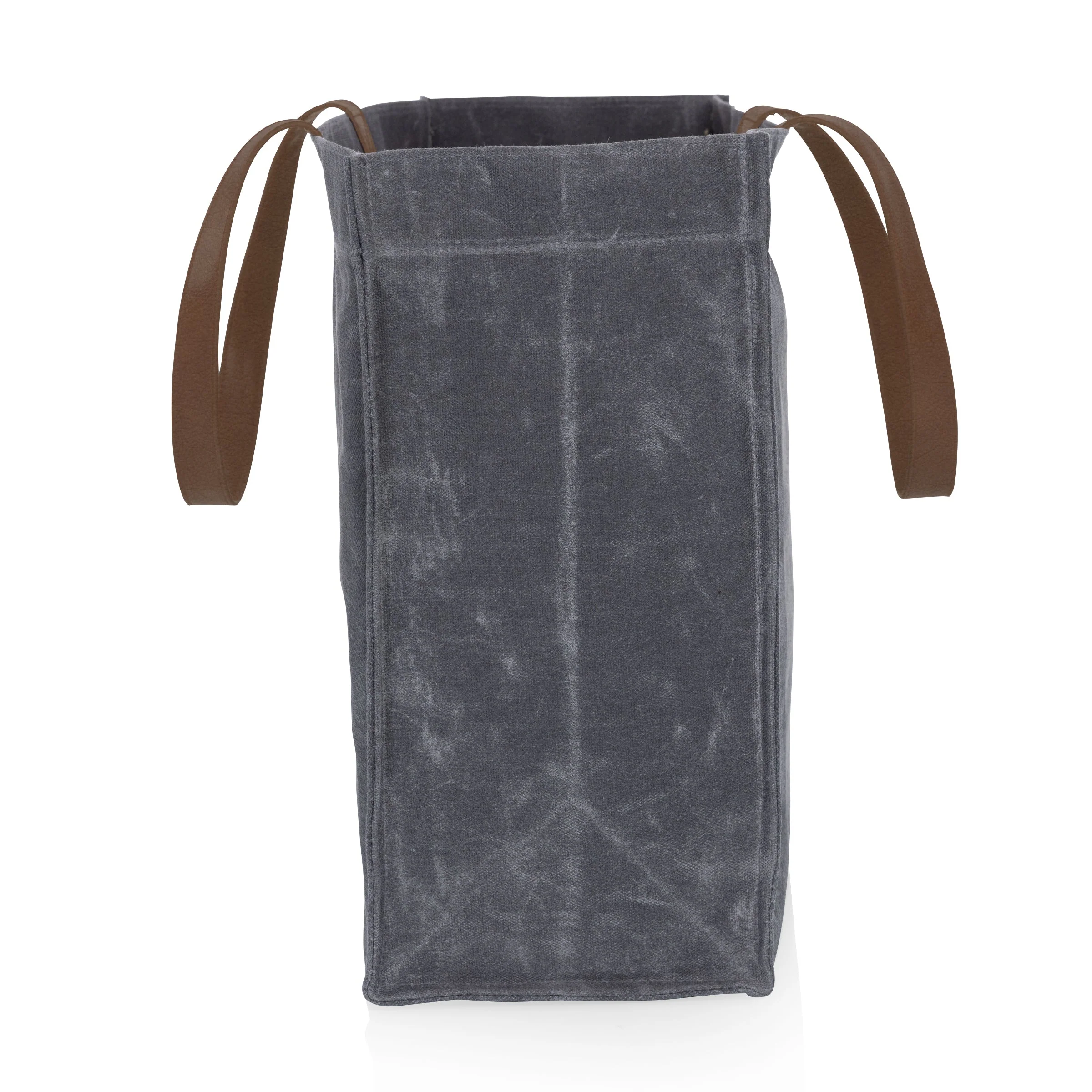 Market Waxed Canvas Tote with Leatherette Handles - Image 9