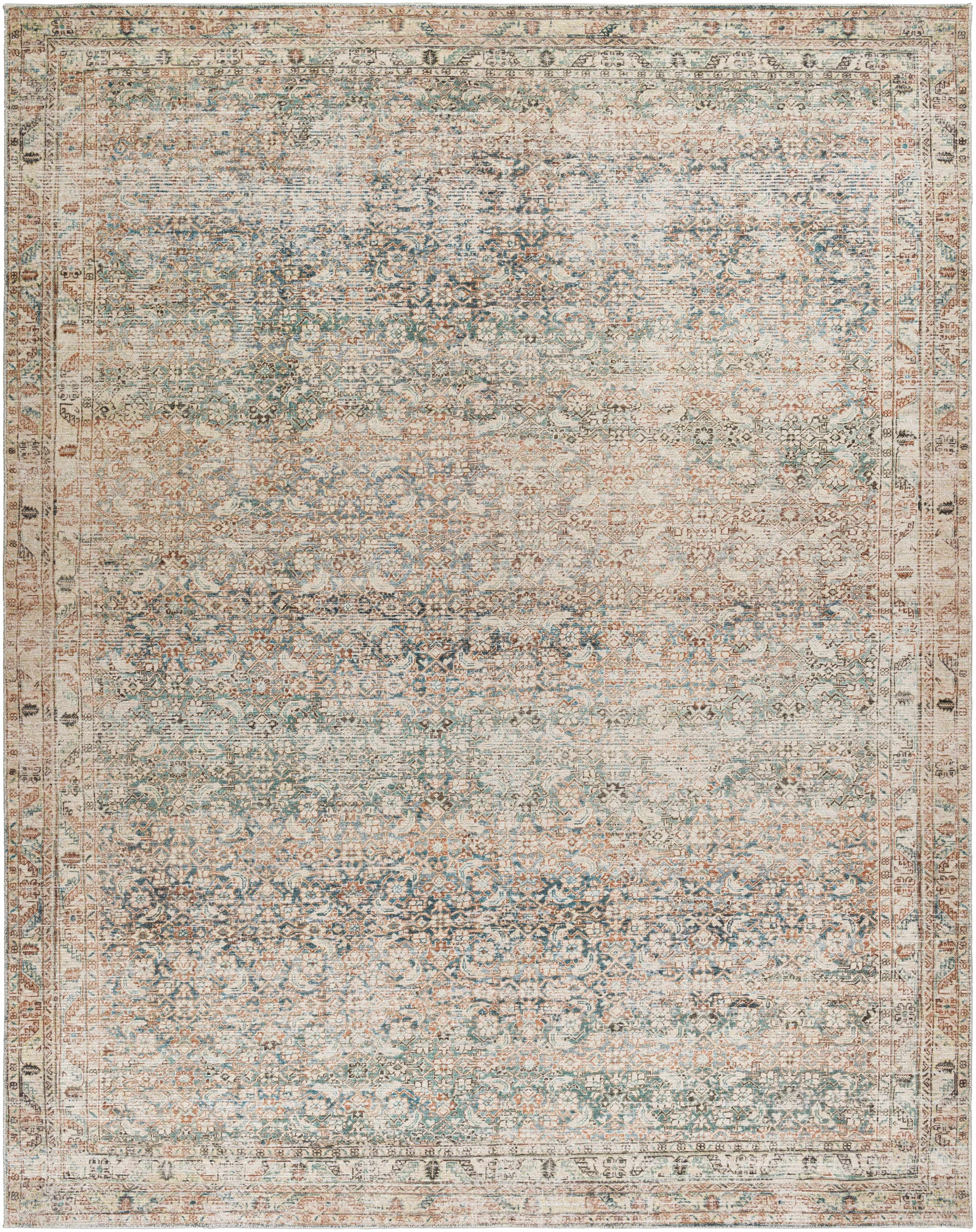 Marlene Damask Beige & Green Area Rug - Becki Owens x Livabliss - Image 5