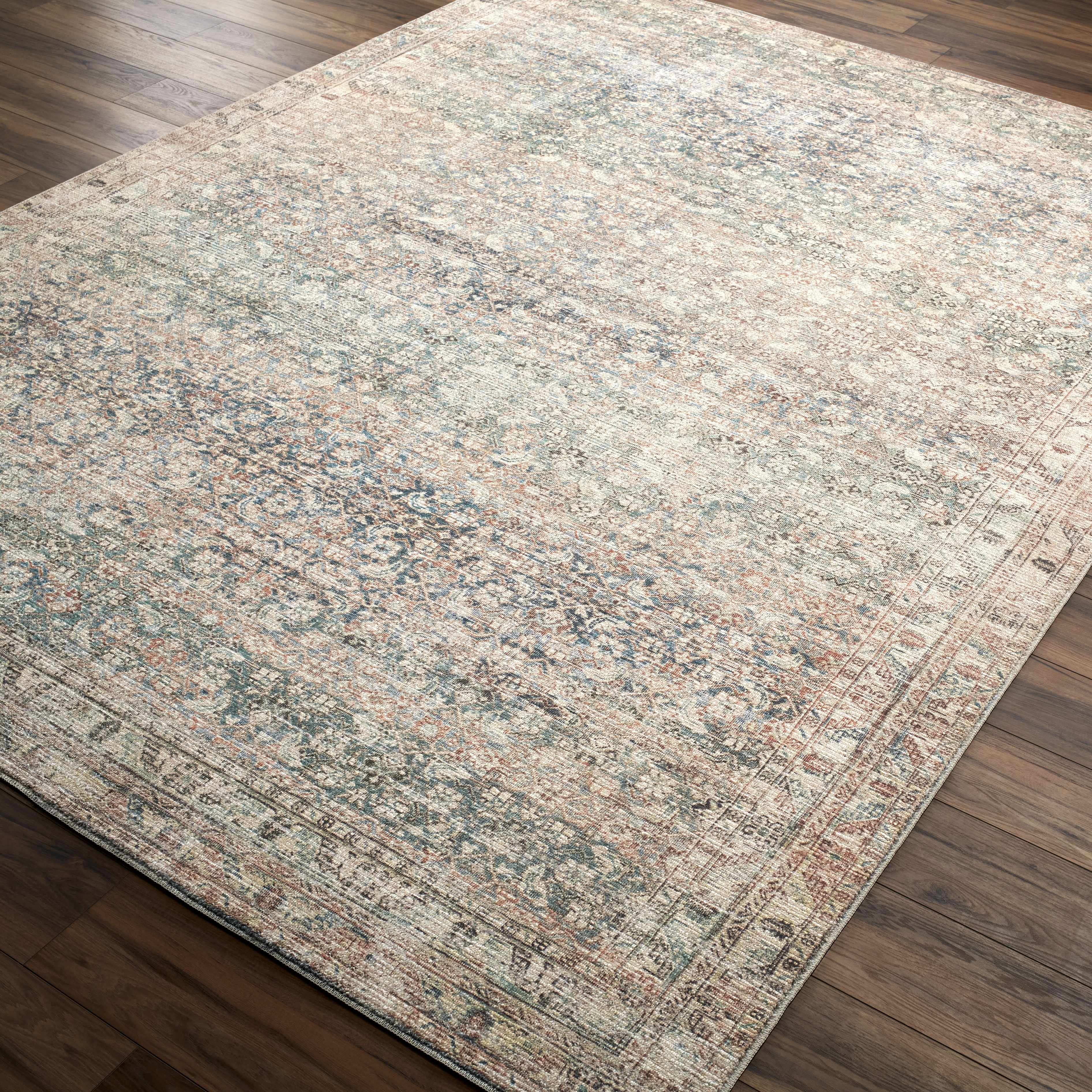 Marlene Damask Beige & Green Area Rug - Becki Owens x Livabliss - Image 9