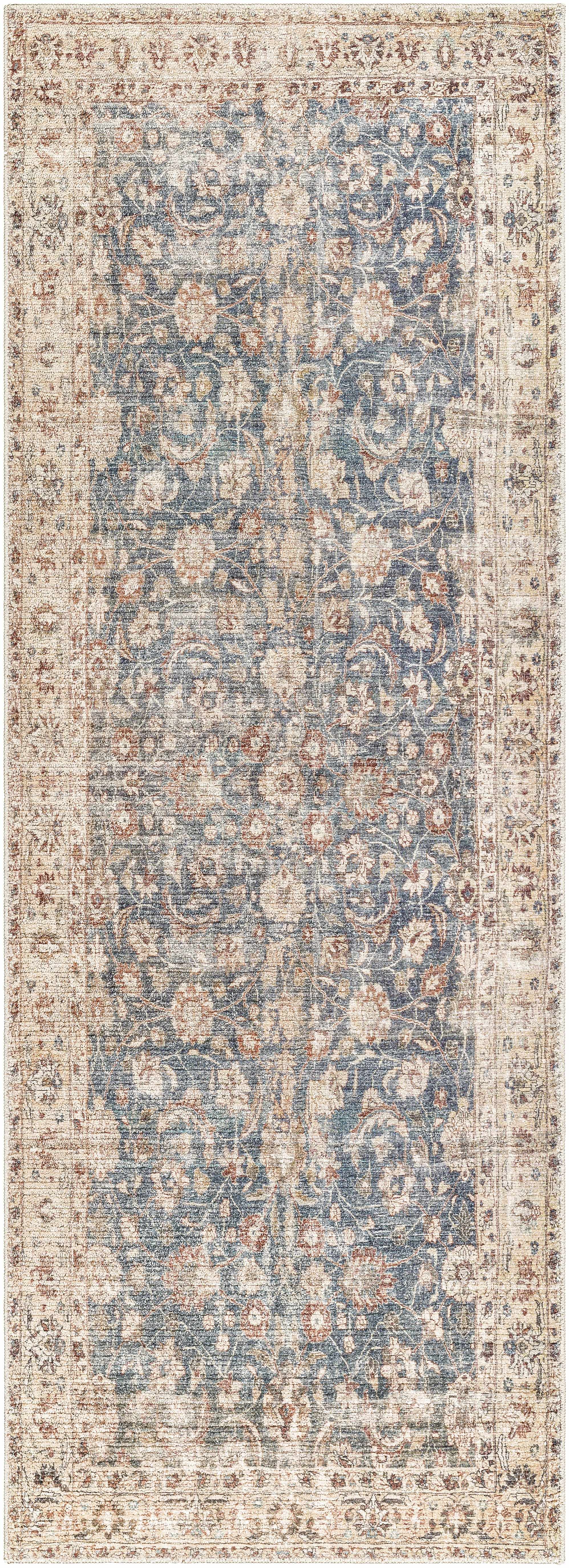 Marlene Damask Beige & Navy Area Rug - Becki Owens x Livabliss - Image 4