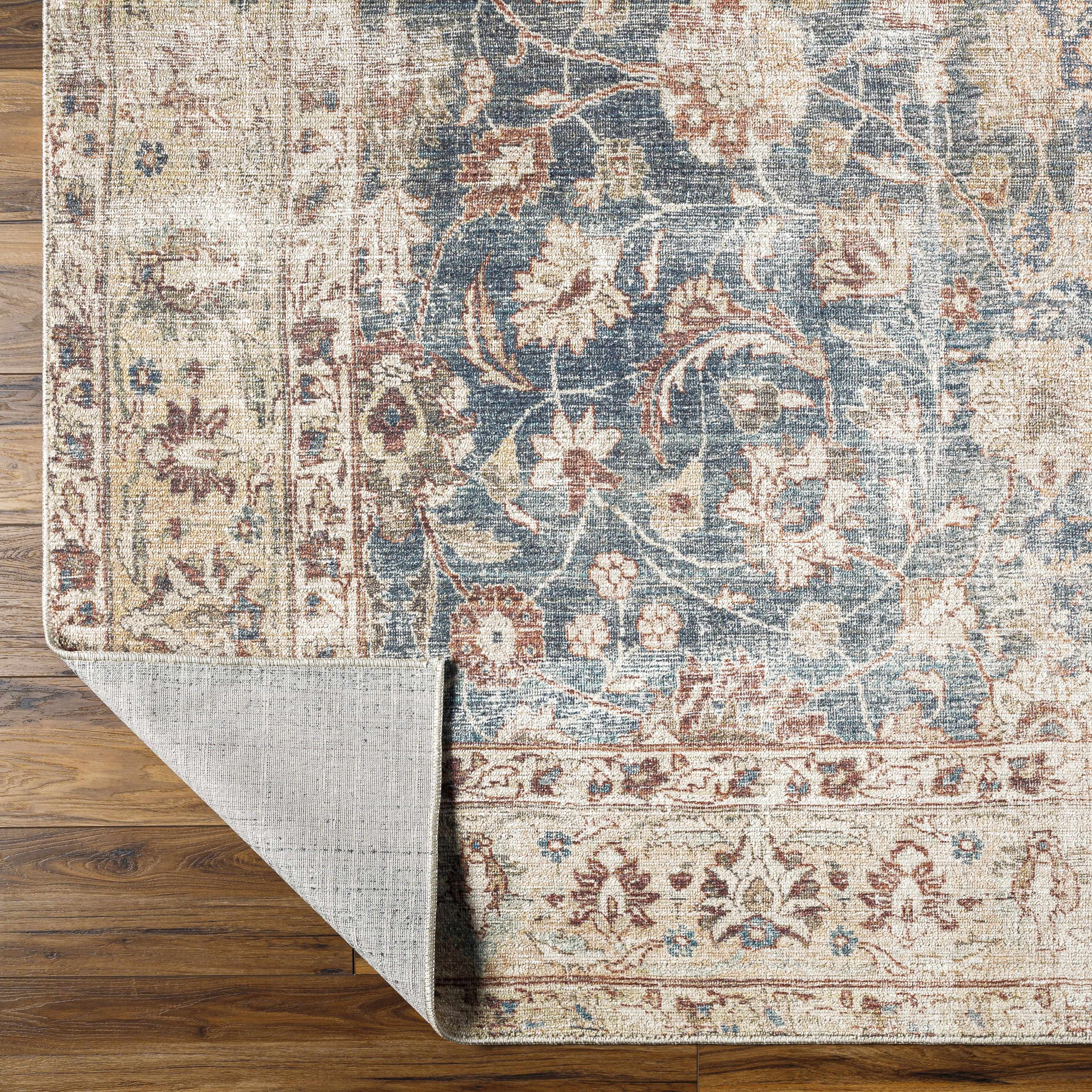 Marlene Damask Beige & Navy Area Rug - Becki Owens x Livabliss - Image 5