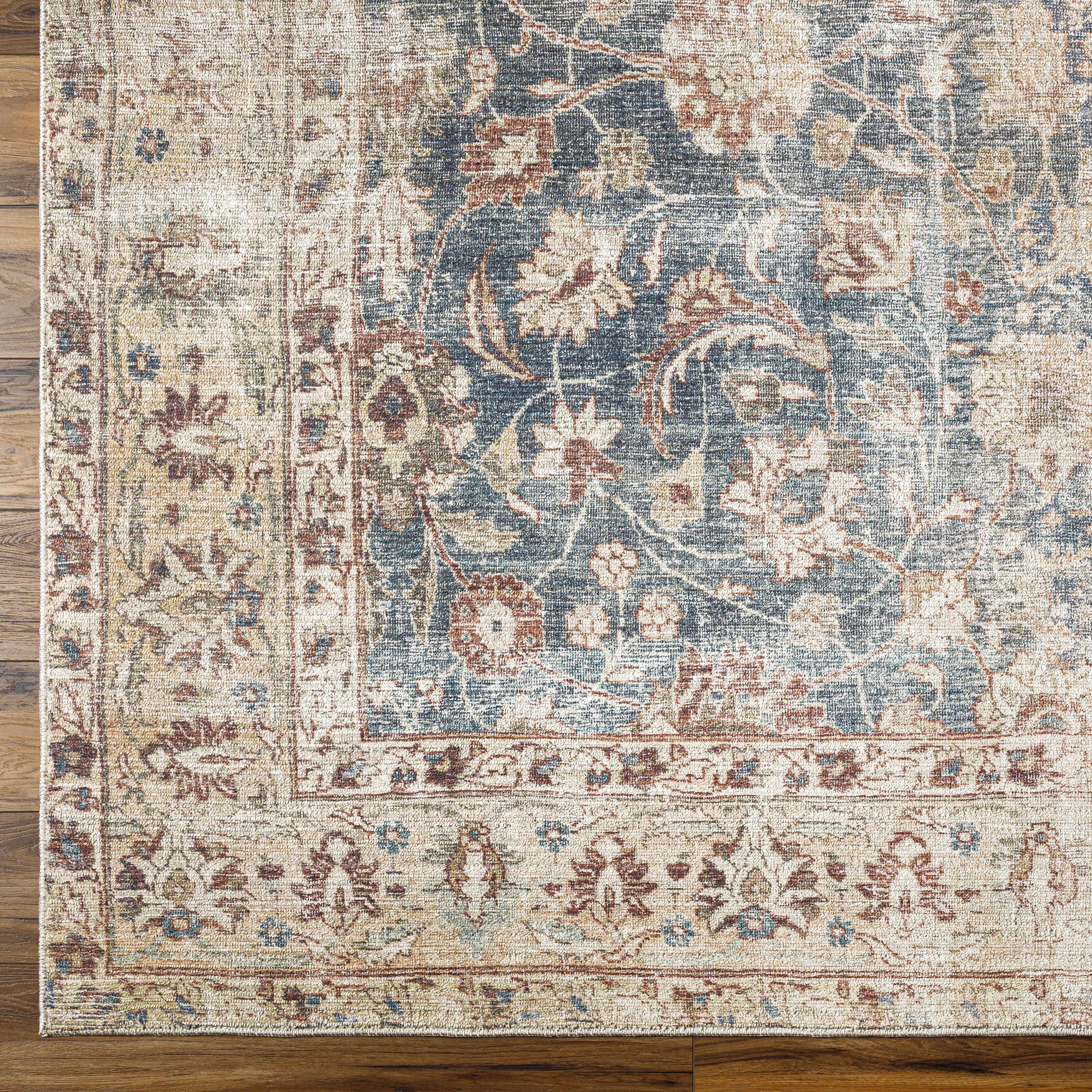 Marlene Damask Beige & Navy Area Rug - Becki Owens x Livabliss - Image 6