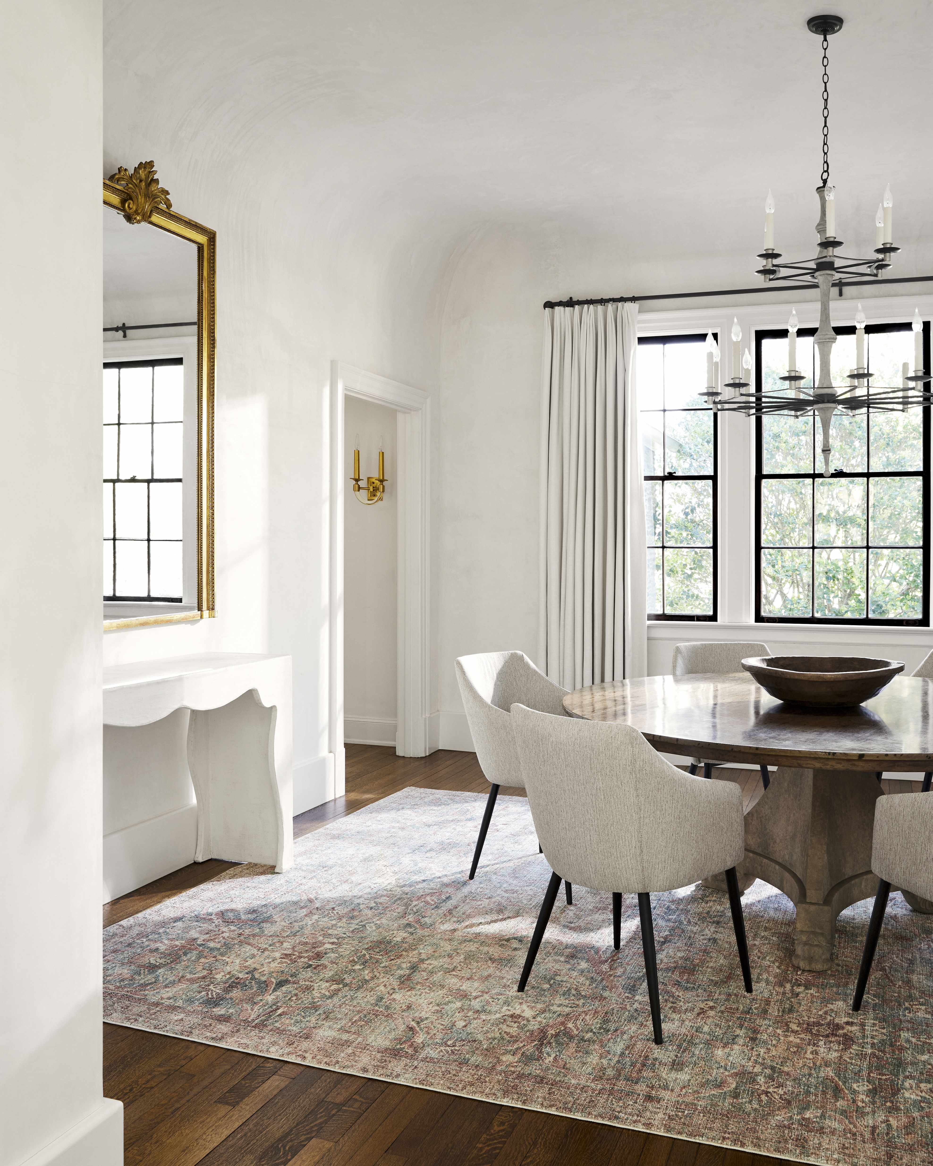 Marlene Damask Brown & Blue Area Rug - Becki Owens x Livabliss - Image 2