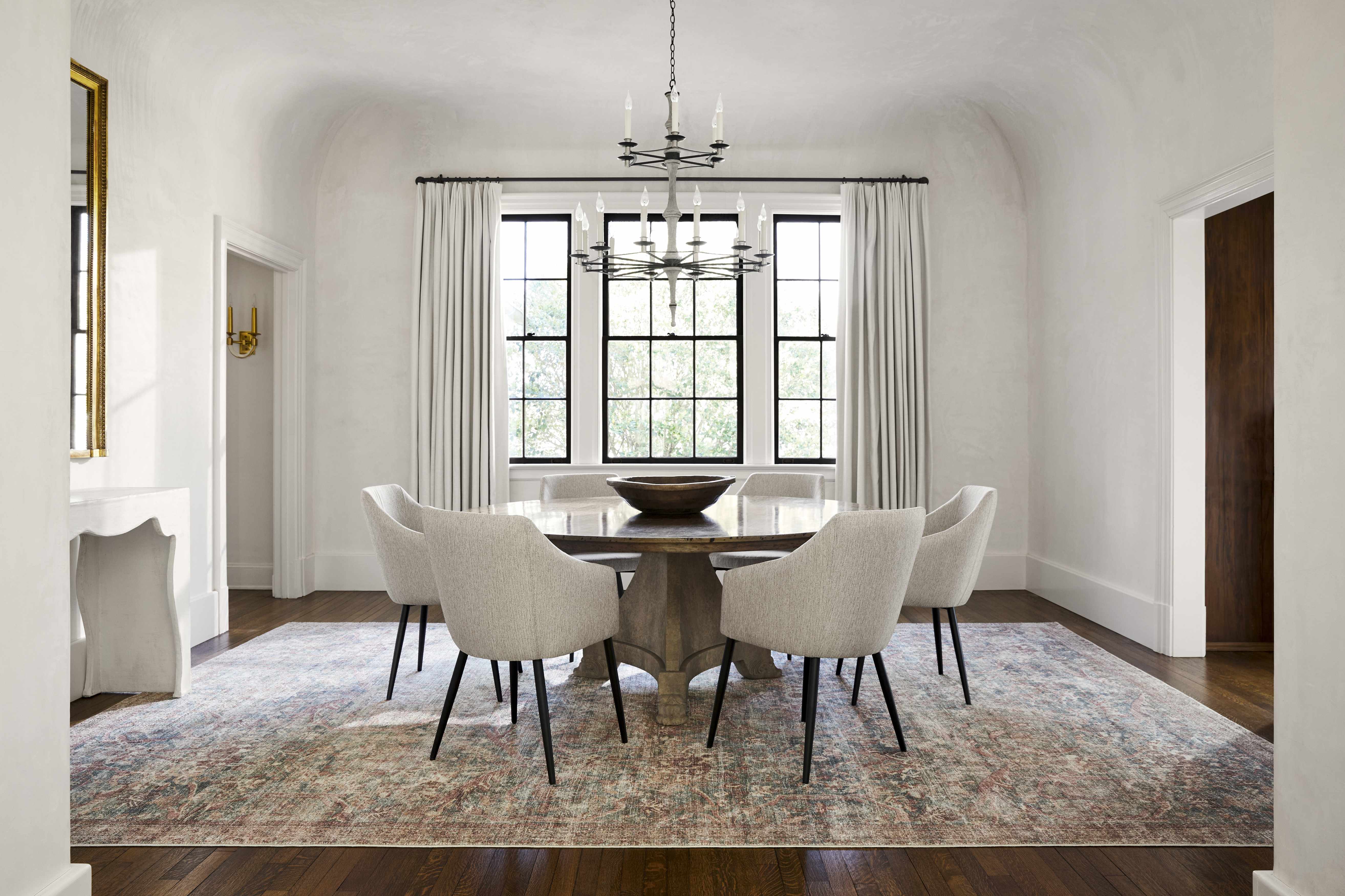 Marlene Damask Brown & Blue Area Rug - Becki Owens x Livabliss - Image 3