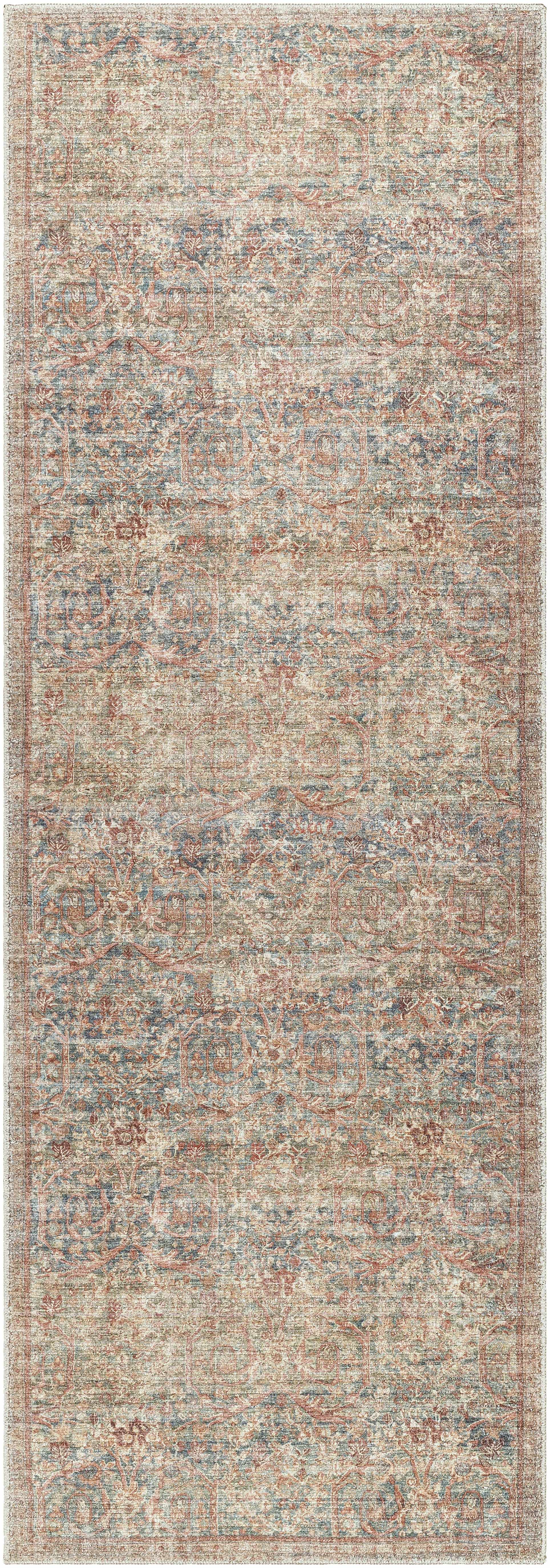 Marlene Damask Brown & Blue Area Rug - Becki Owens x Livabliss - Image 6