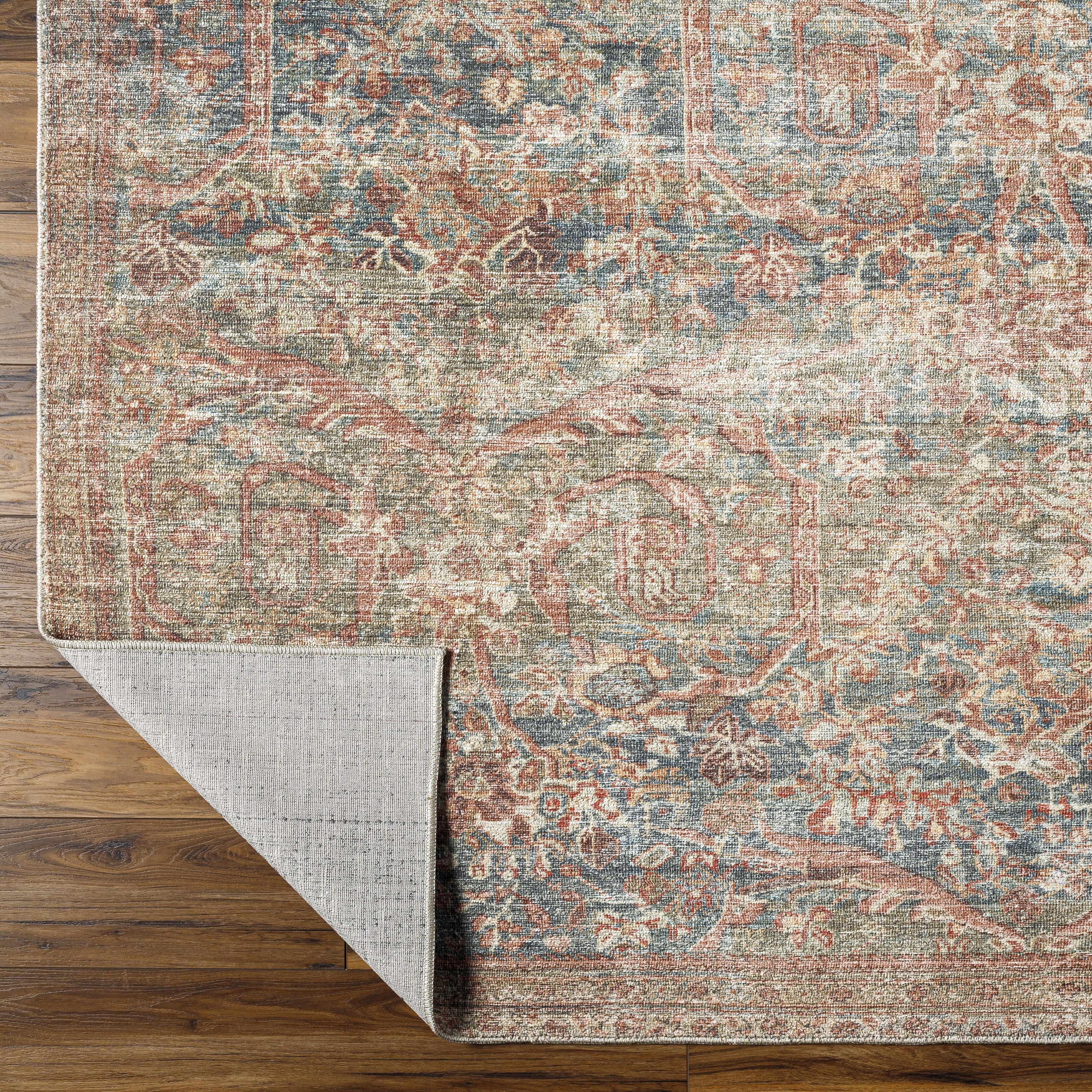 Marlene Damask Brown & Blue Area Rug - Becki Owens x Livabliss - Image 8
