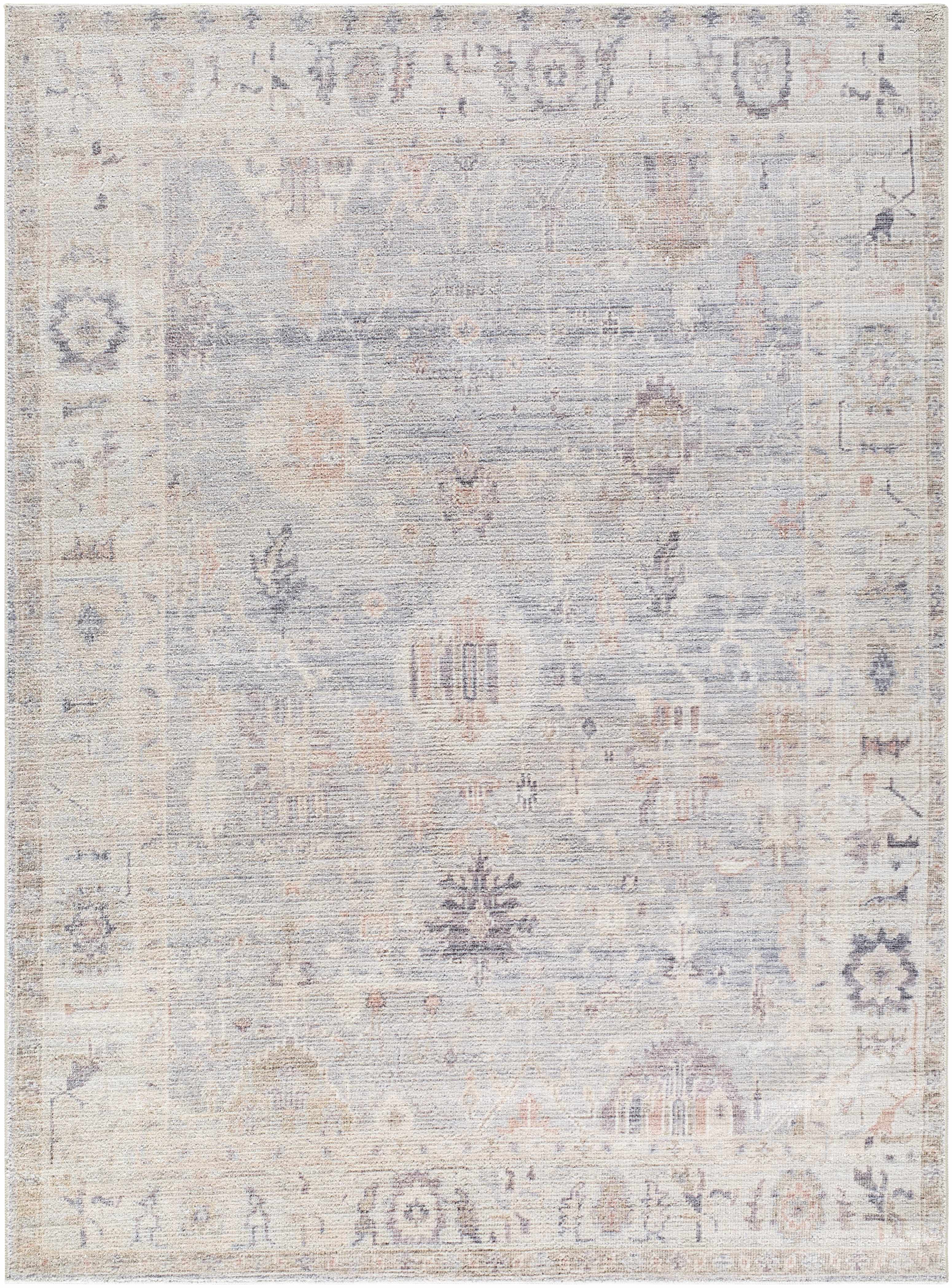 Marlene Damask Cream & Blue Area Rug - Becki Owens x Livabliss - Image 11