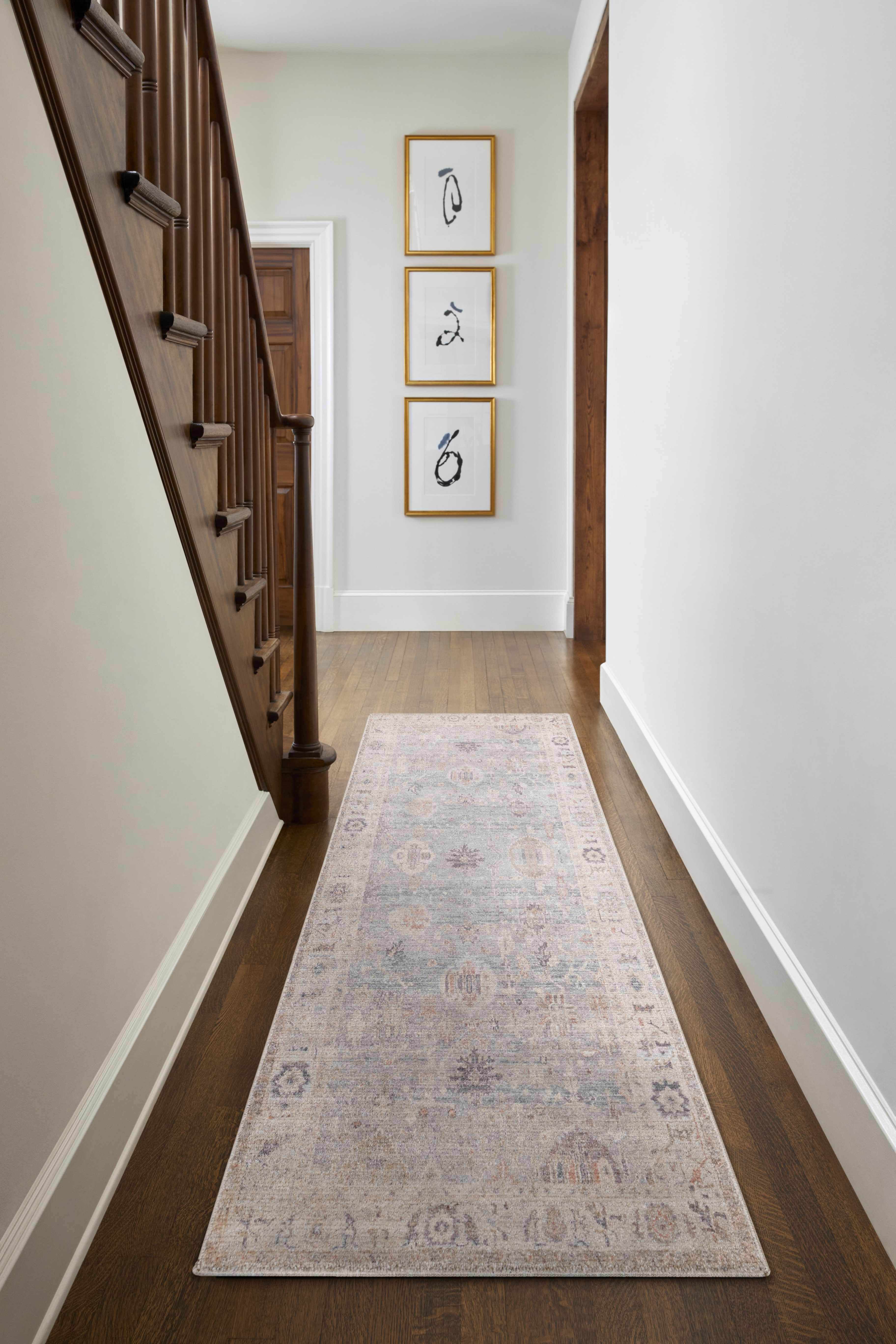 Marlene Damask Cream & Blue Area Rug - Becki Owens x Livabliss - Image 3