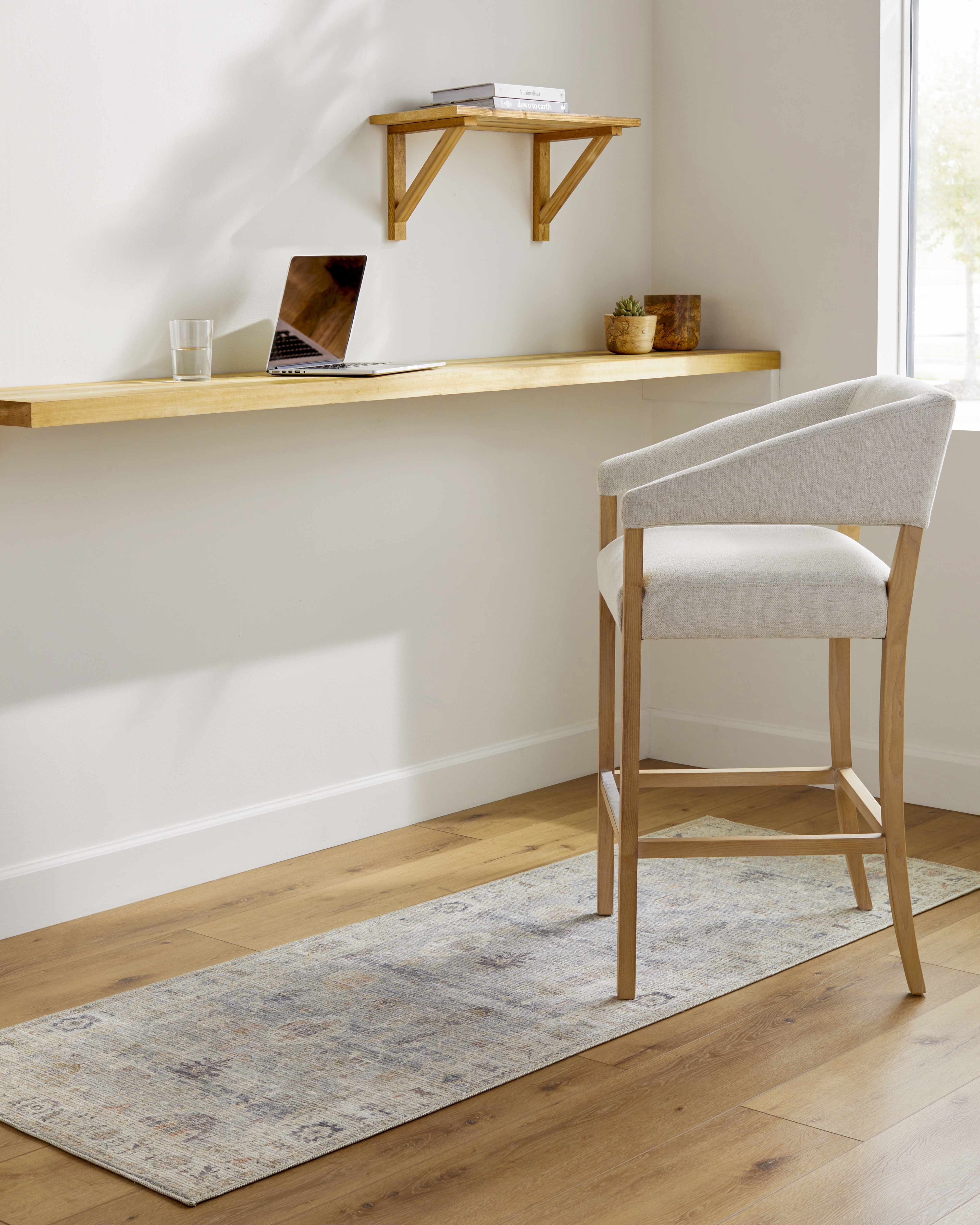 Marlene Damask Cream & Blue Area Rug - Becki Owens x Livabliss - Image 9