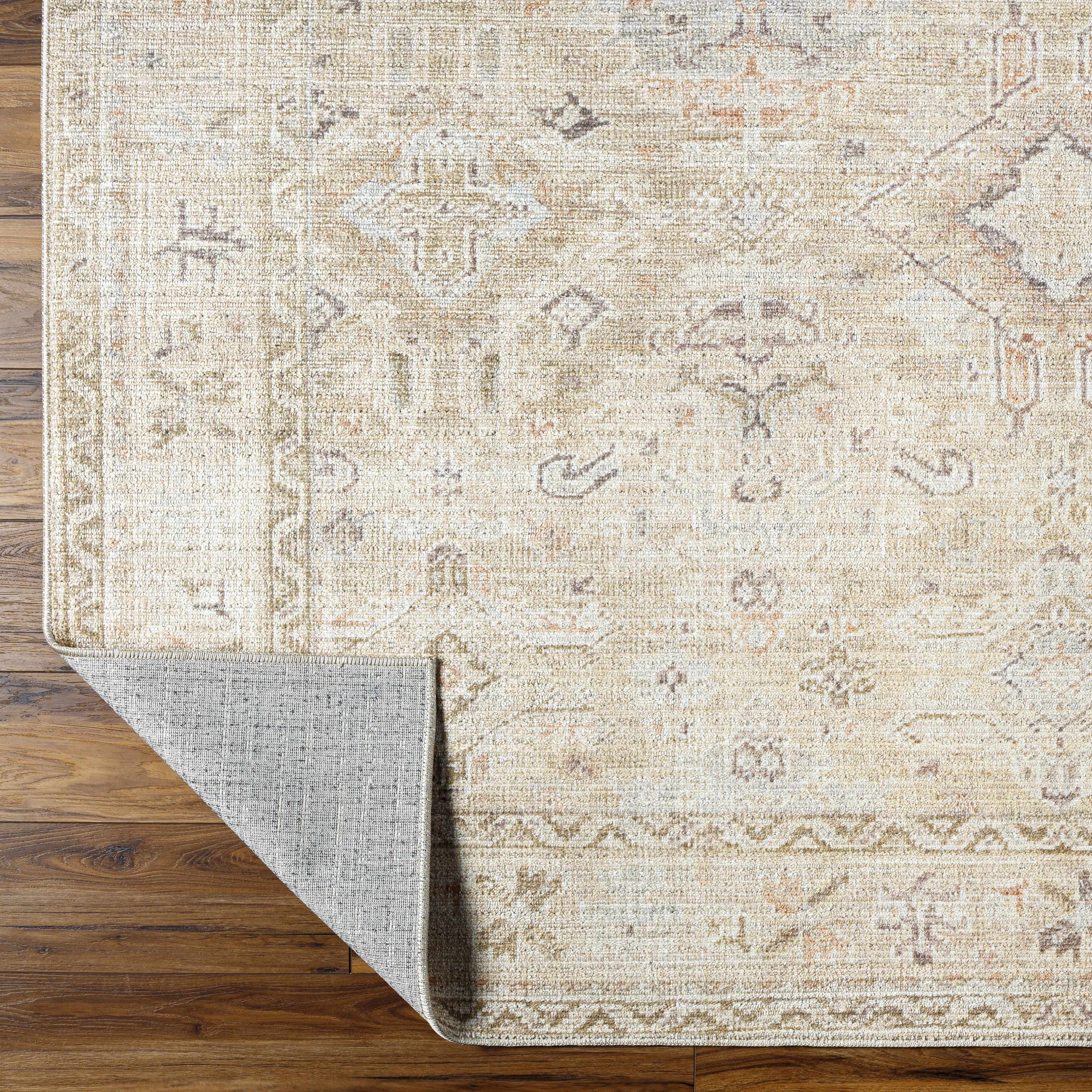 Marlene Damask Light Brown Area Rug - Becki Owens x Livabliss - Image 4