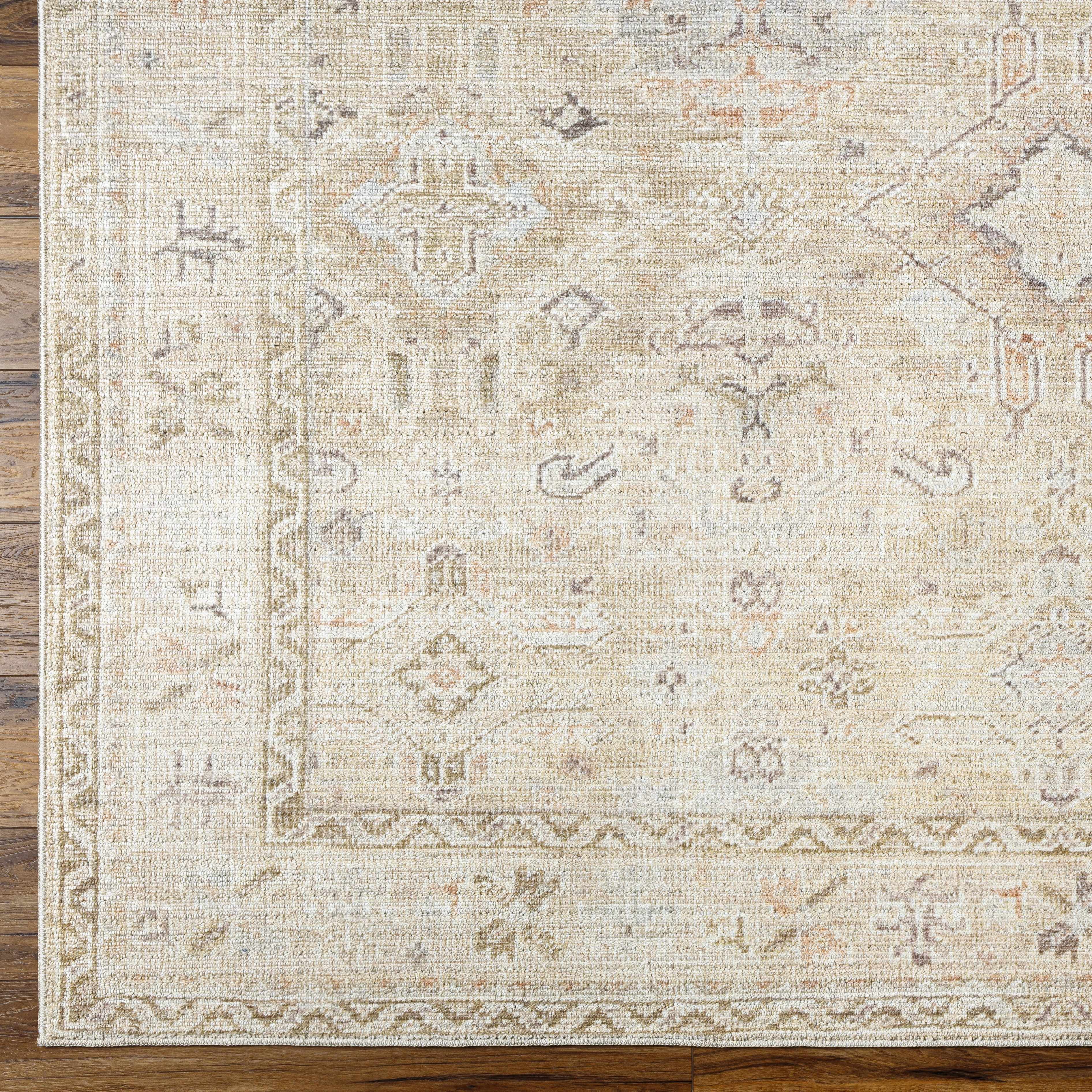 Marlene Damask Light Brown Area Rug - Becki Owens x Livabliss - Image 5