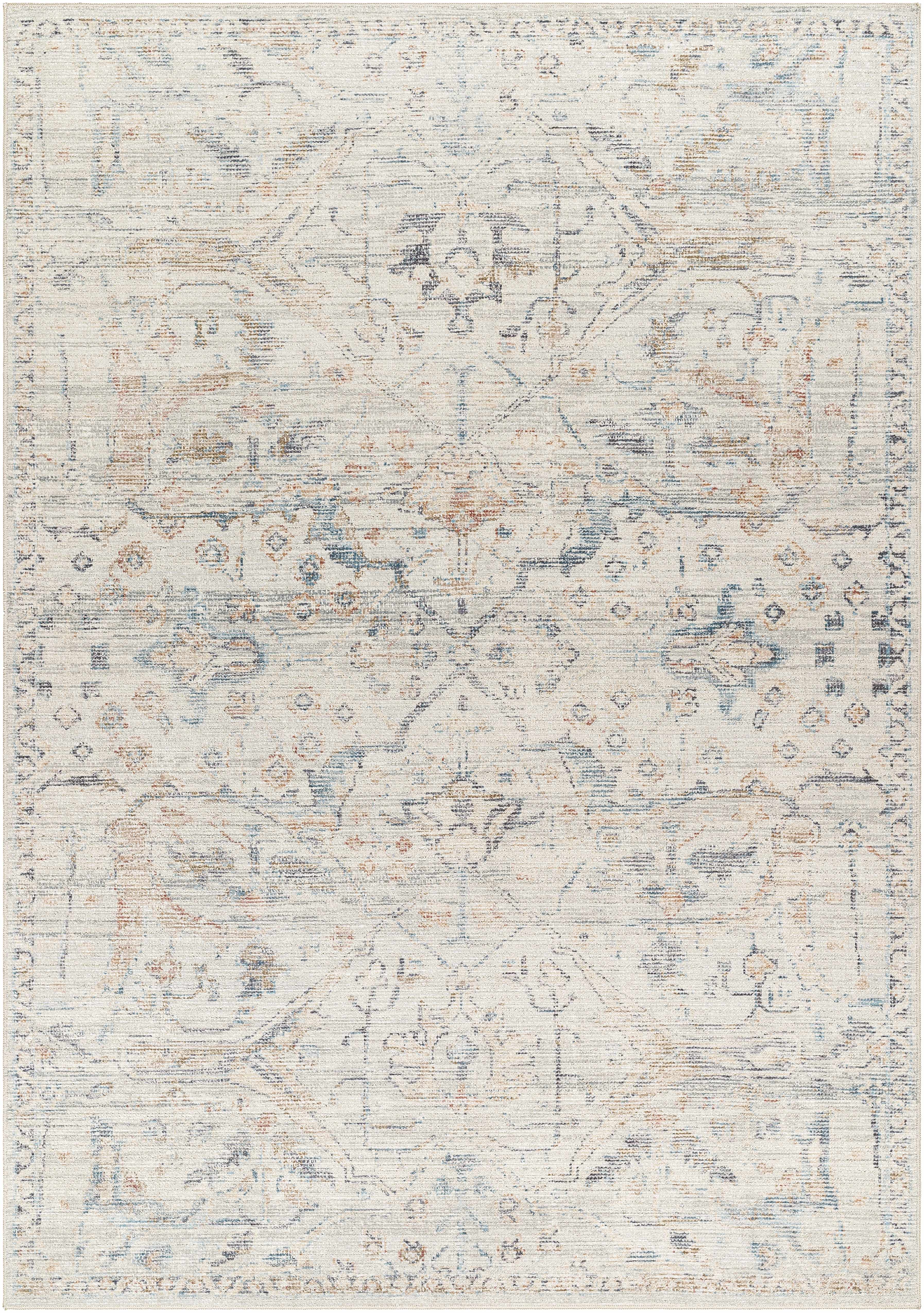 Marlene Damask Off White & Blue Area Rug - Becki Owens x Livabliss - Image 8