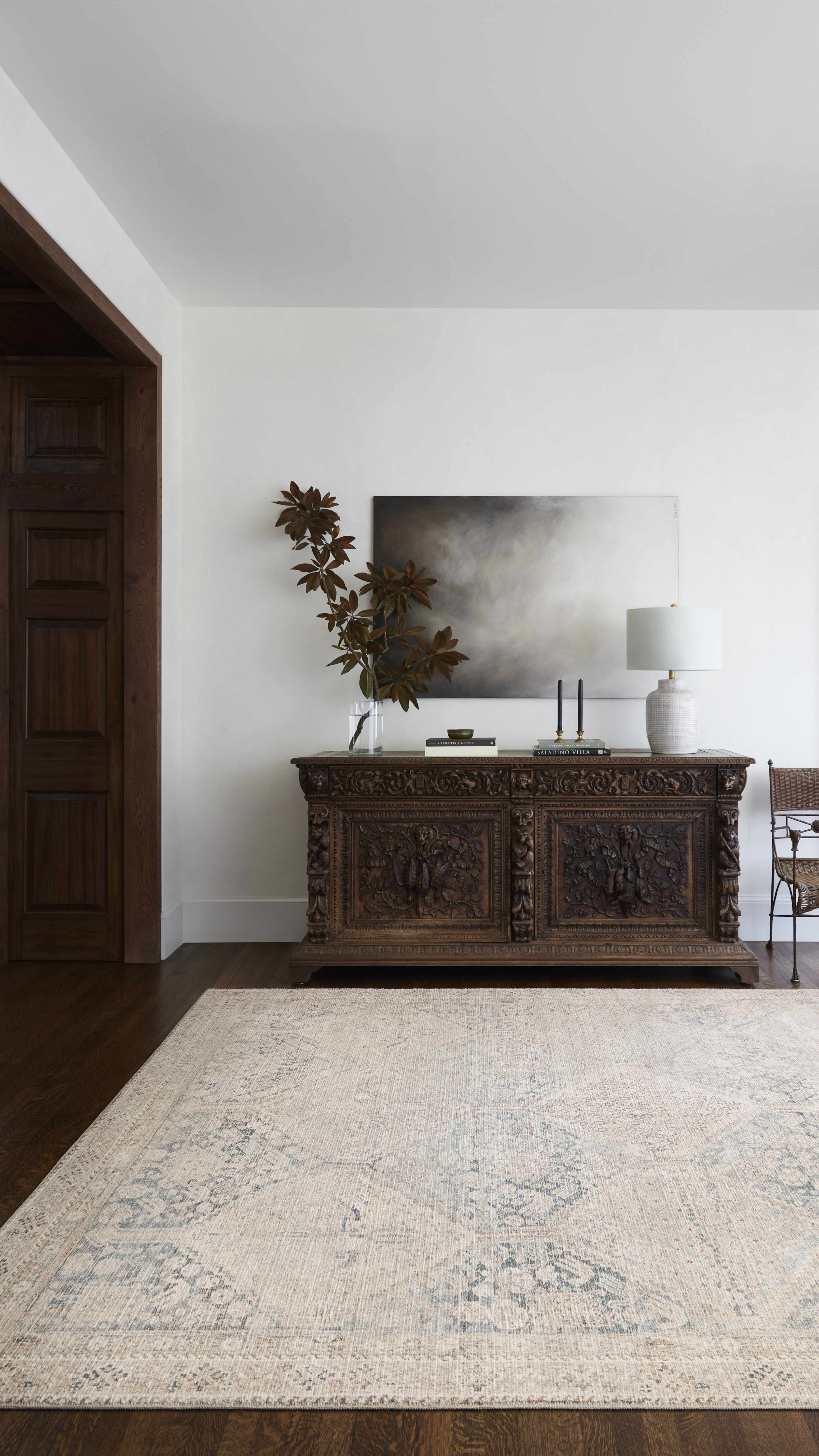 Marlene Medallion Beige & Blue Area Rug - Becki Owens x Livabliss - Image 3