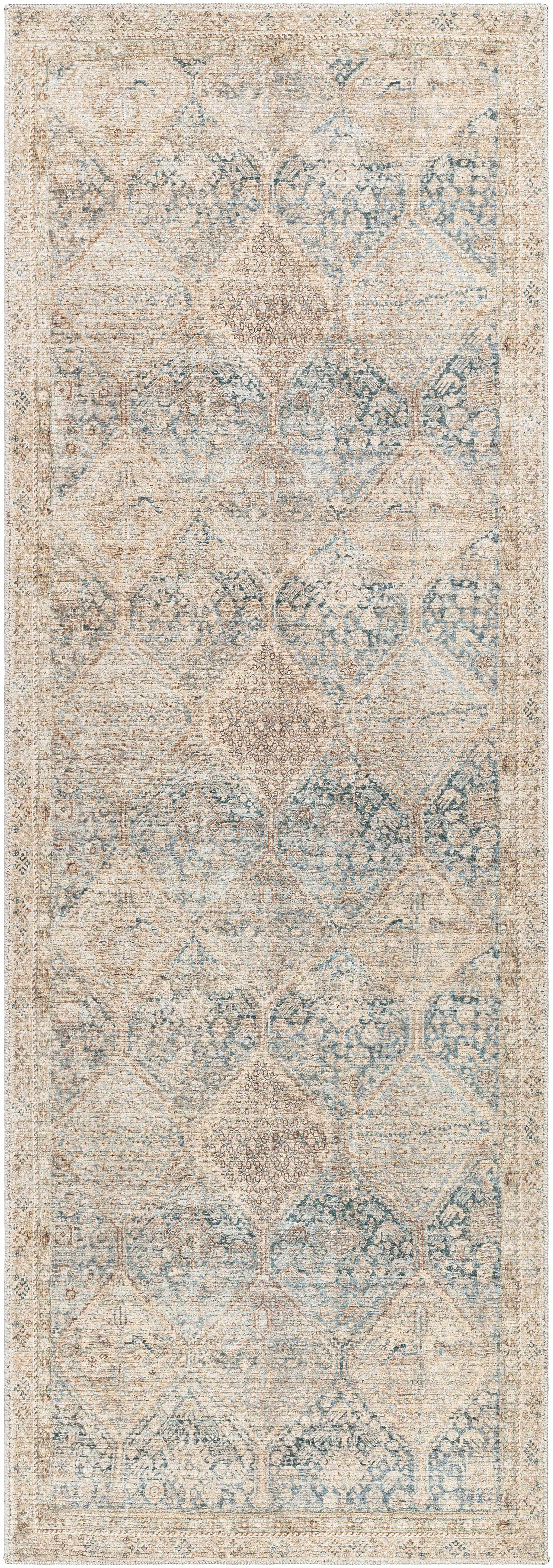 Marlene Medallion Beige & Blue Area Rug - Becki Owens x Livabliss - Image 4