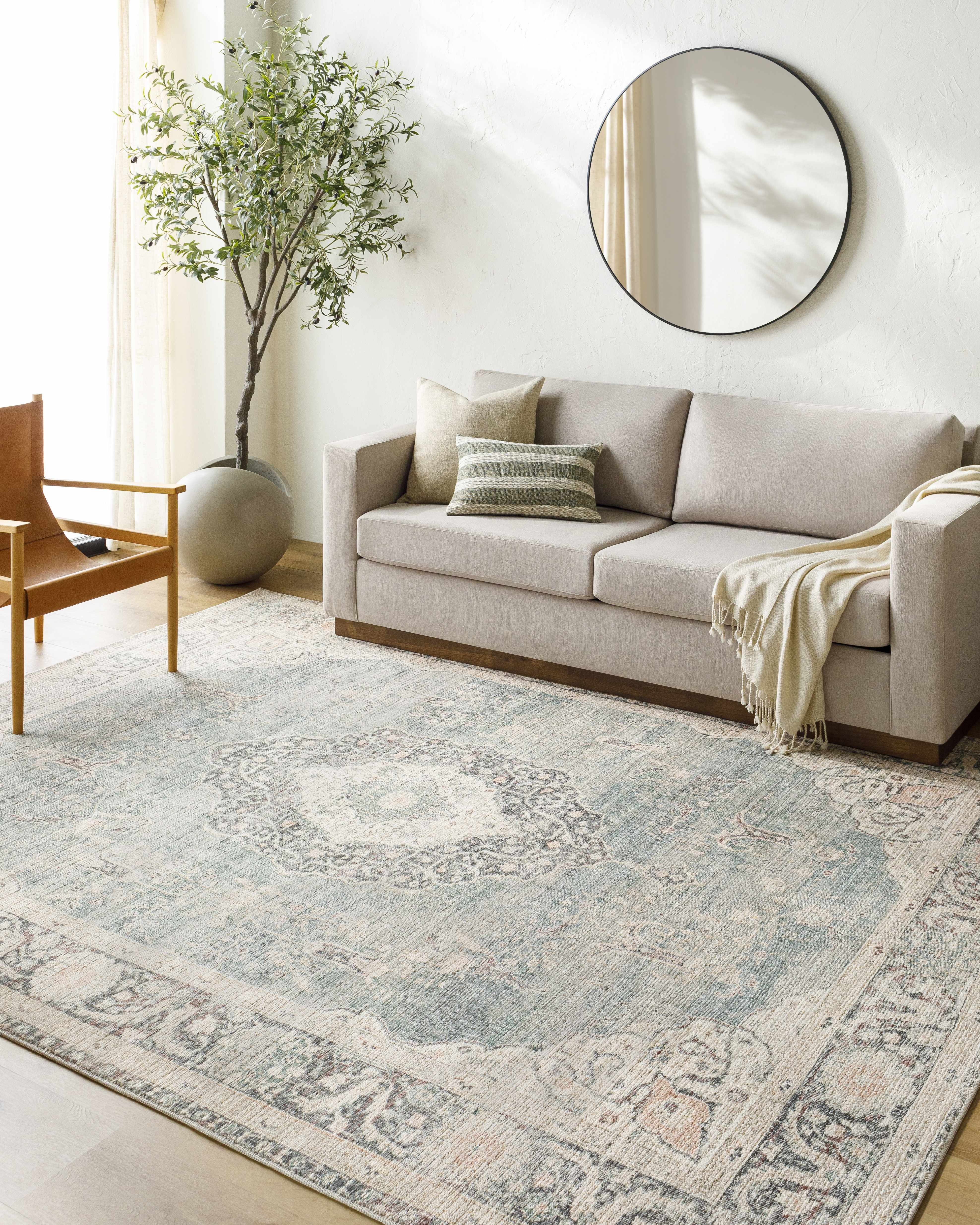 Marlene Medallion Blue Area Rug - Becki Owens x Livabliss - Image 2