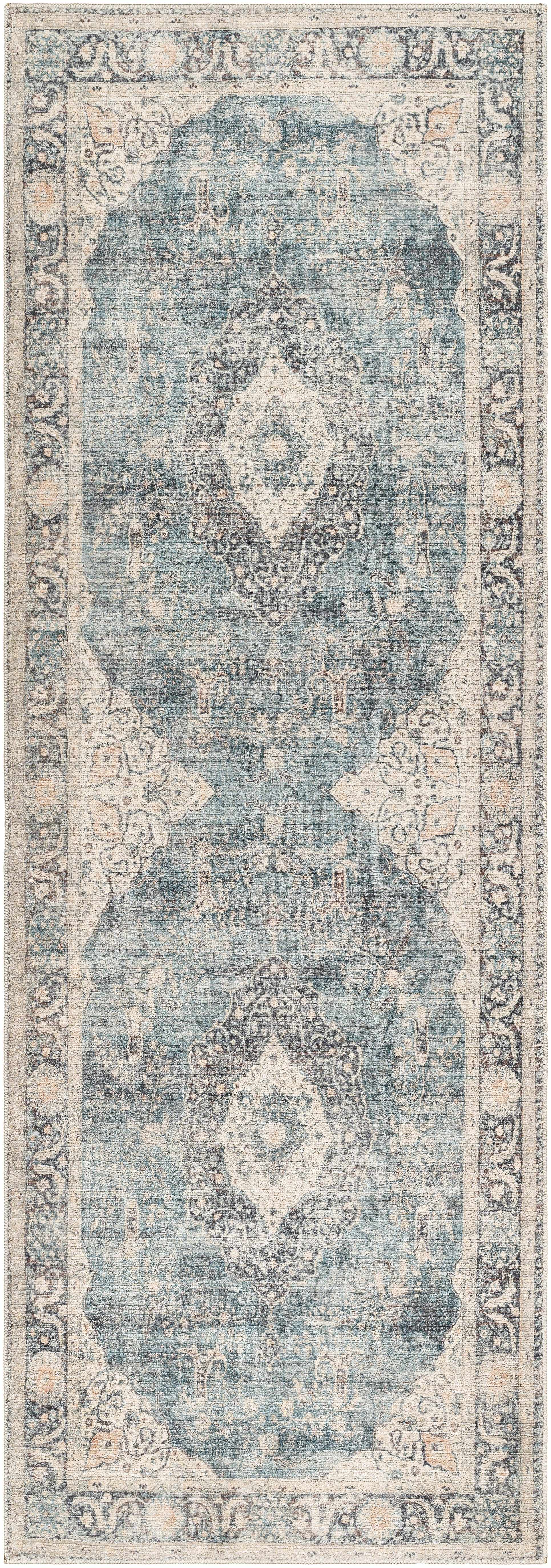 Marlene Medallion Blue Area Rug - Becki Owens x Livabliss - Image 4