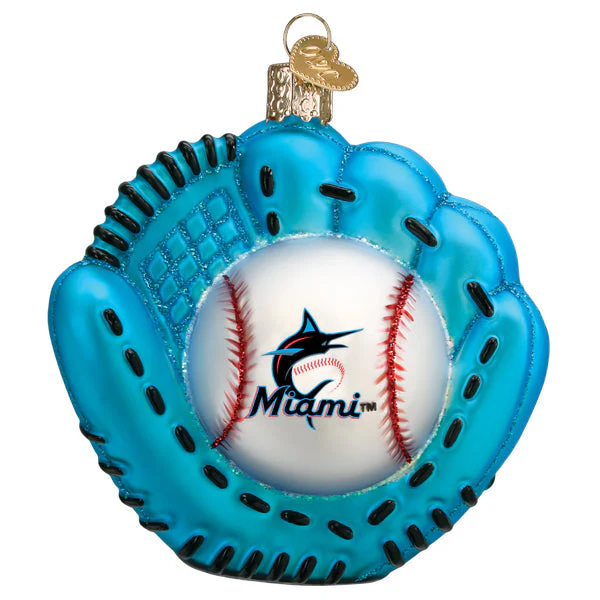 Marlins Baseball Mitt Ornament - Image 3