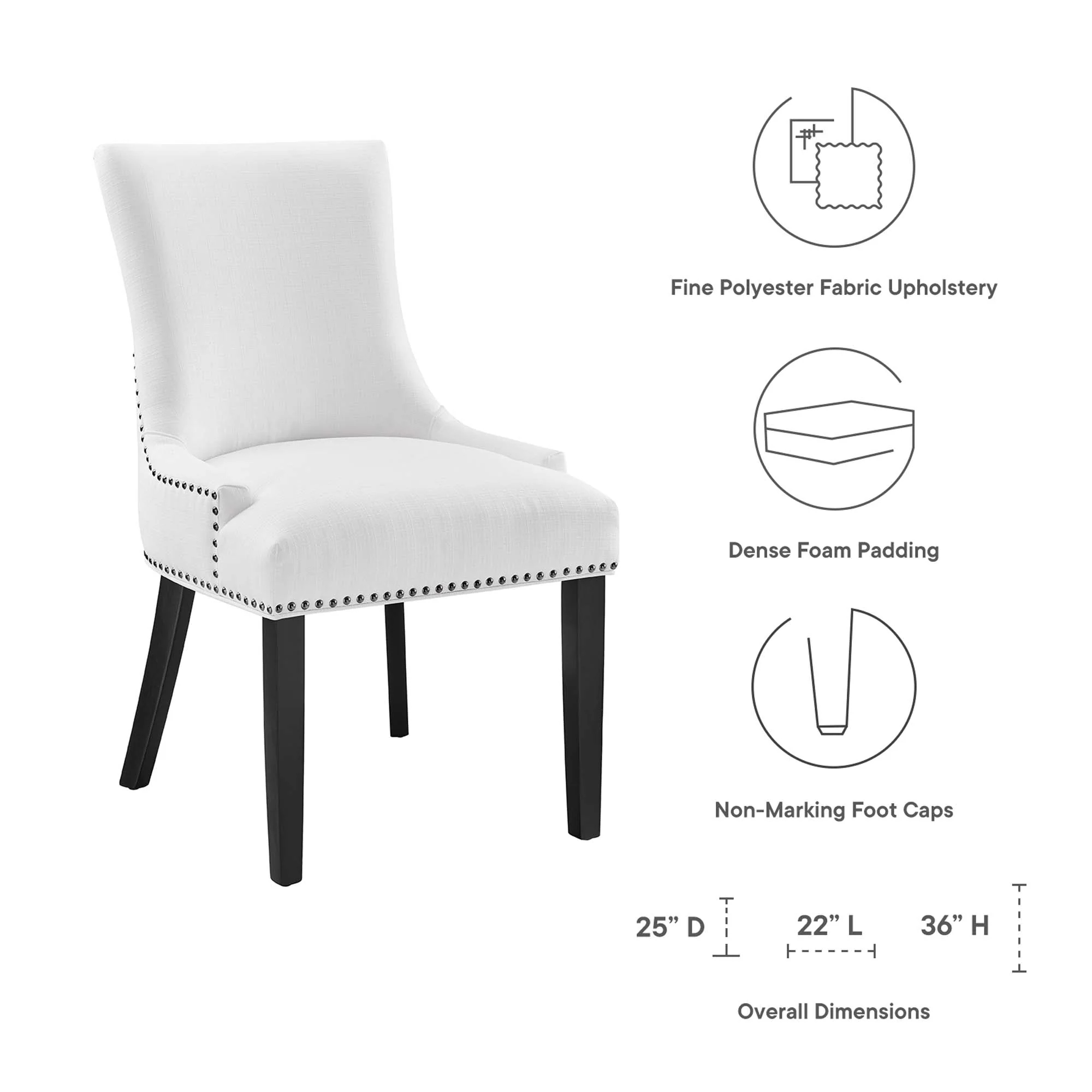 Marquis Fabric Dining Chair by Modway - Image 13