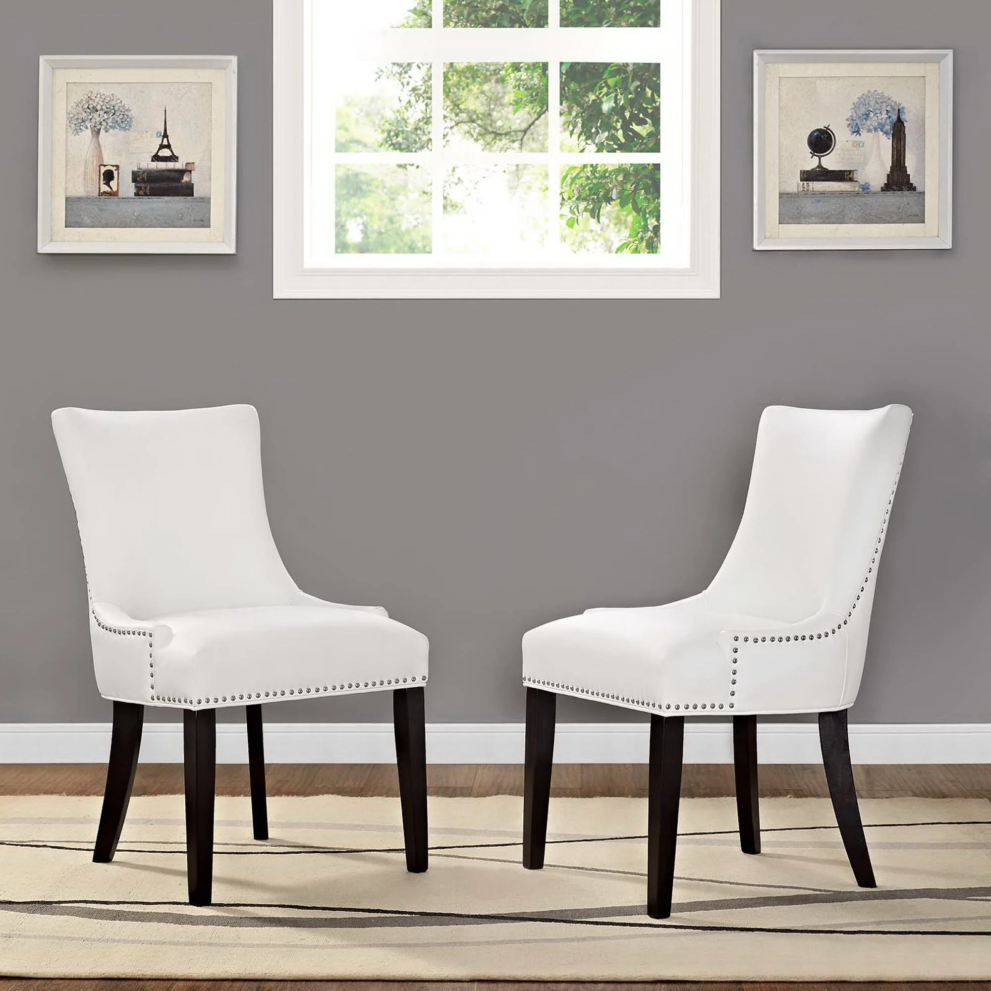 Marquis Faux Leather Dining Chair Set of 2 by Modway - Image 5