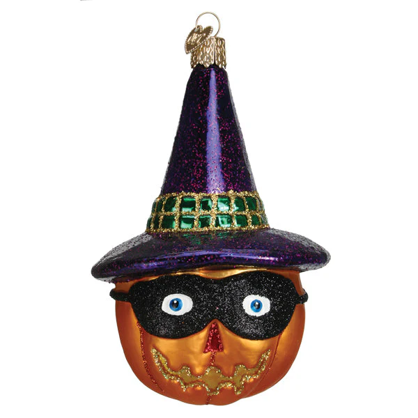 Masked Witch Jack O'lantern Ornament - Image 3