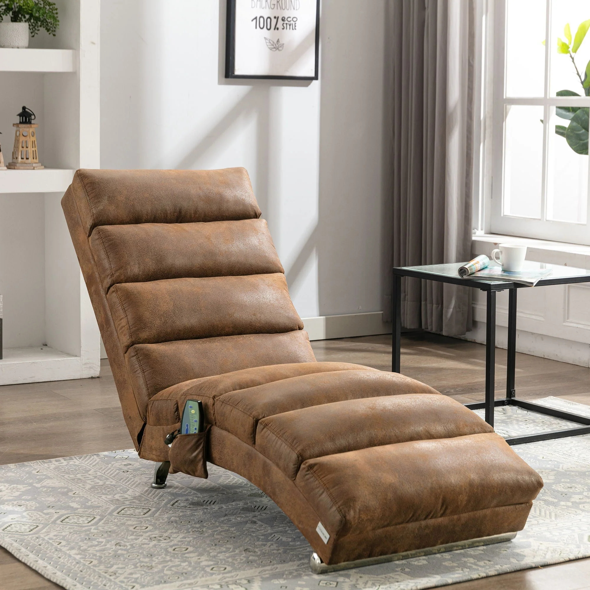 Massage Chaise Lounge Indoor With Remote Control, Ergonomic Electric Massage Lounger - Image 11