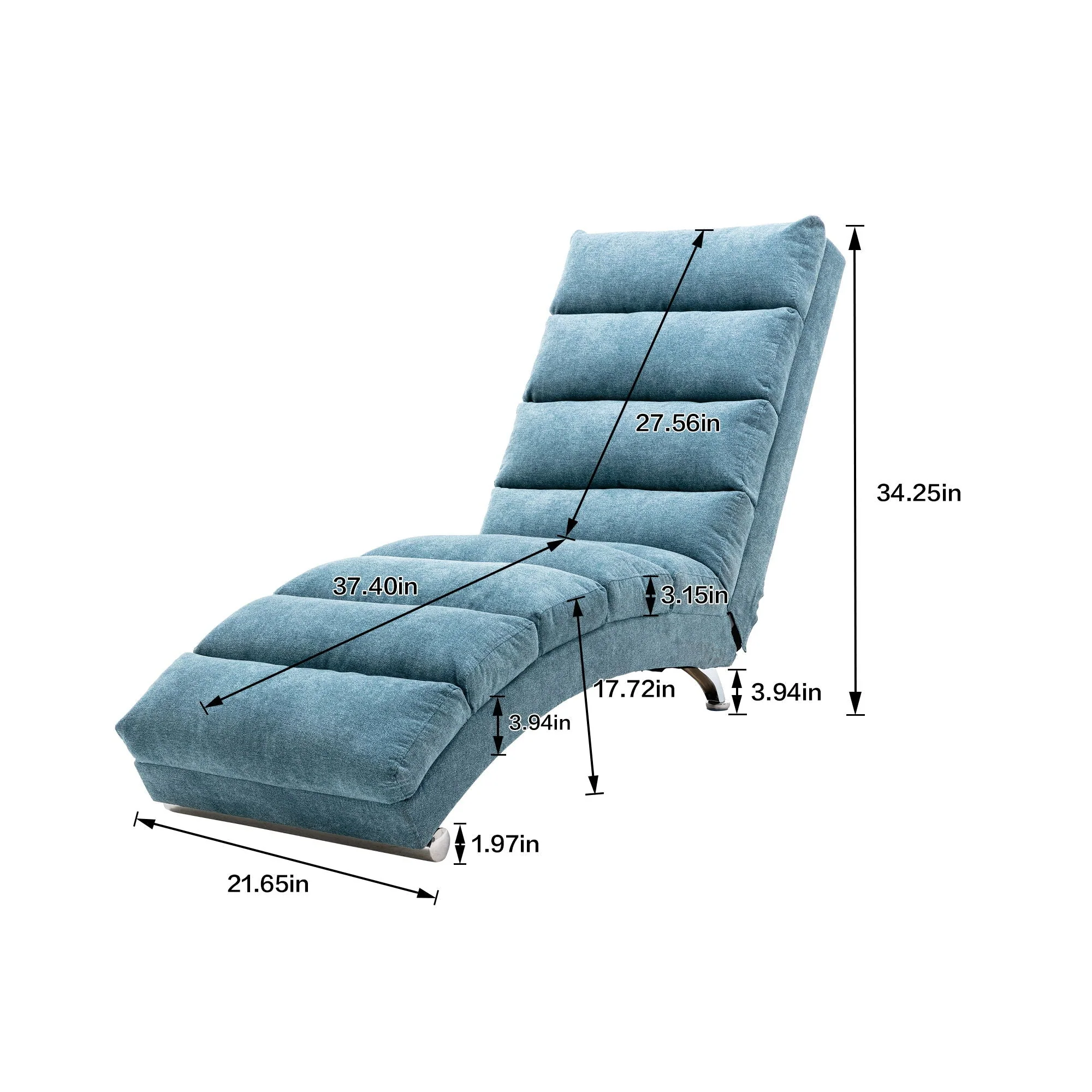 Massage Chaise Lounge Indoor With Remote Control, Ergonomic Electric Massage Lounger - Image 18