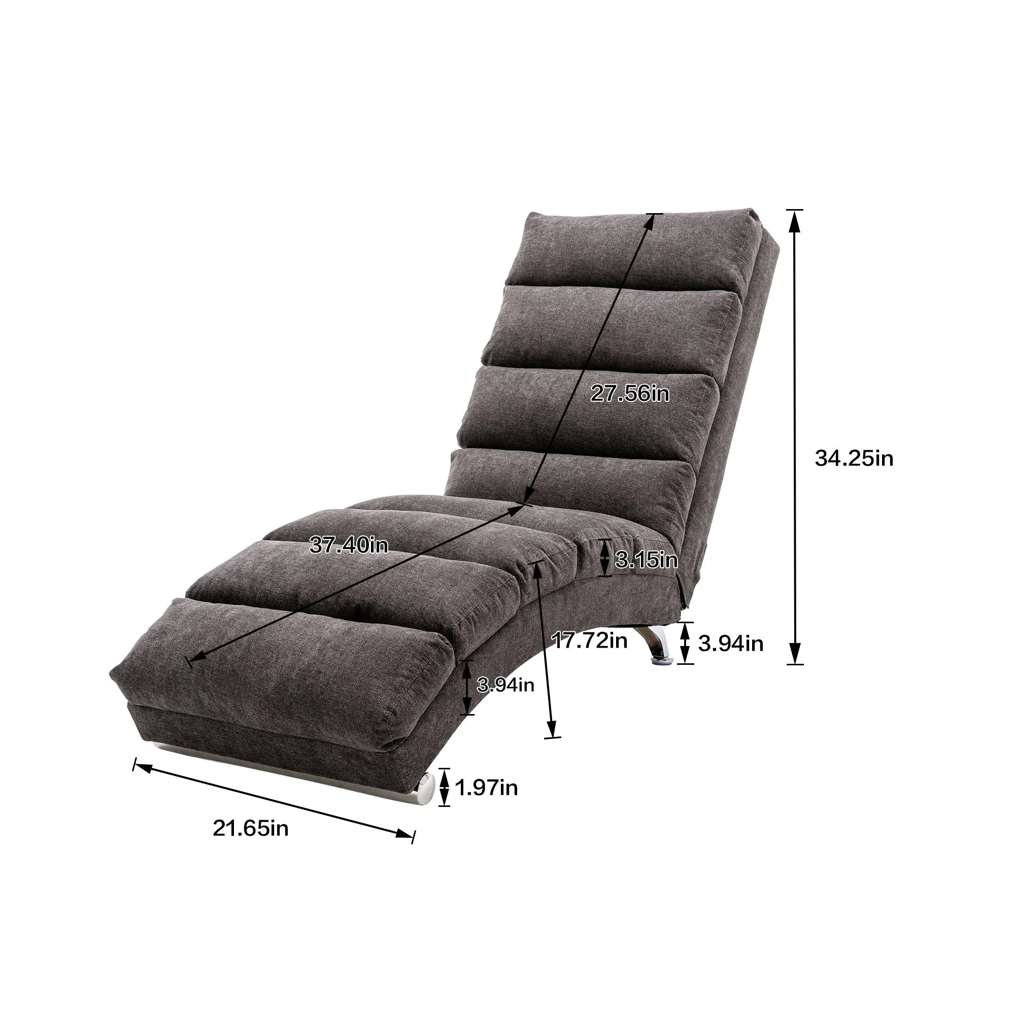 Massage Chaise Lounge Indoor With Remote Control, Ergonomic Electric Massage Lounger - Image 20