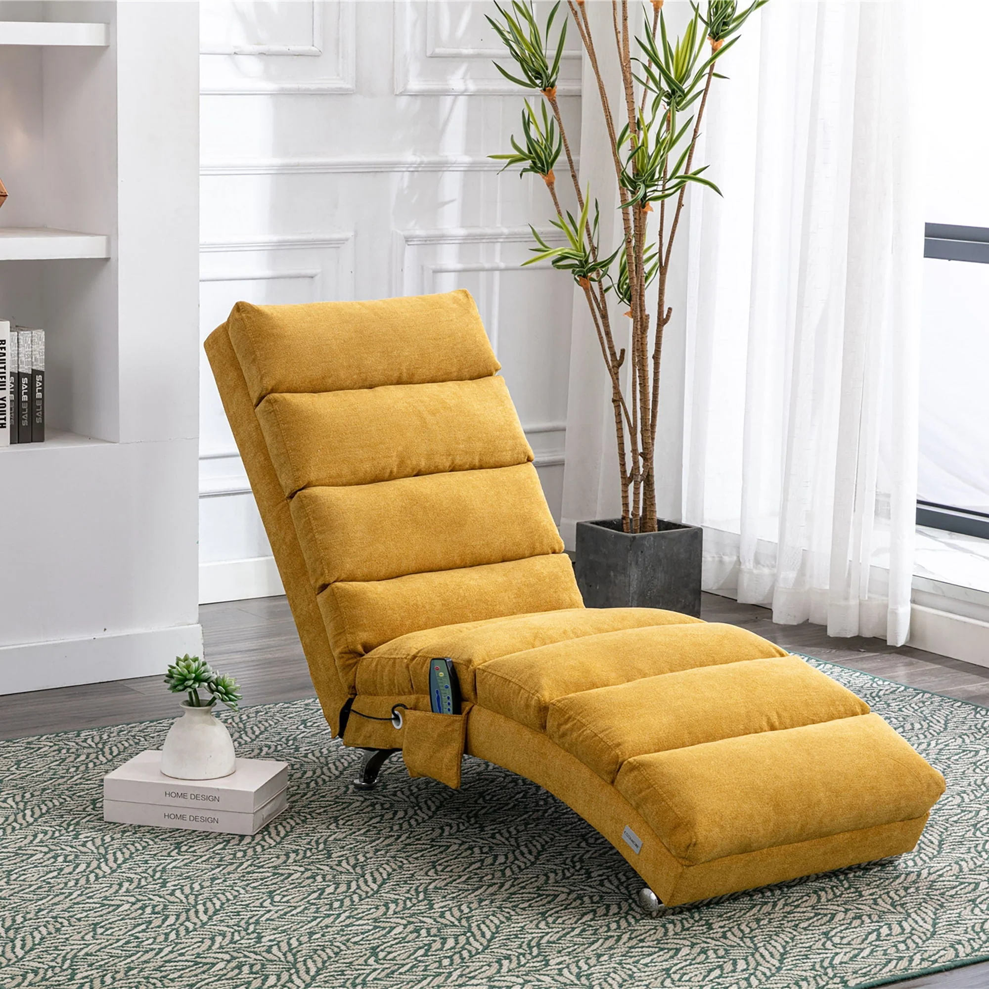 Massage Chaise Lounge Indoor With Remote Control, Ergonomic Electric Massage Lounger - Image 22