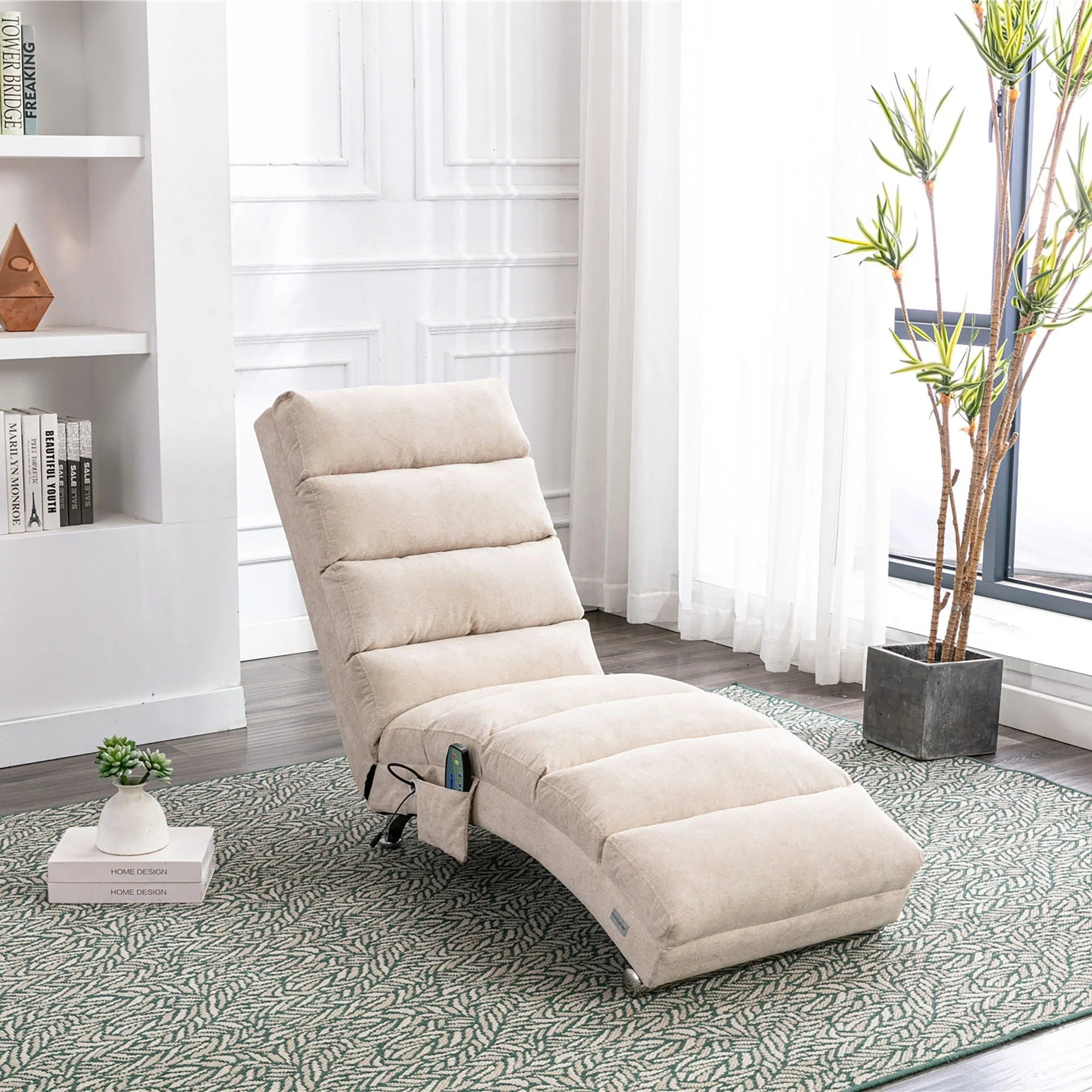 Massage Chaise Lounge Indoor With Remote Control, Ergonomic Electric Massage Lounger - Image 26