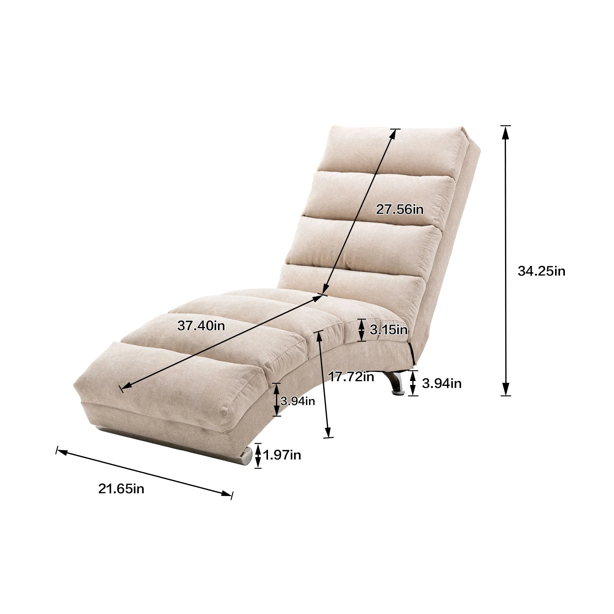 Massage Chaise Lounge Indoor With Remote Control, Ergonomic Electric Massage Lounger - Image 28