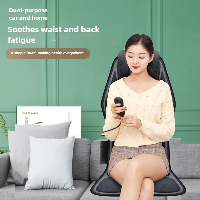 Massage Seat Cushion with Heat Lumbar Airbag Back Massager for Home Office - Image 4