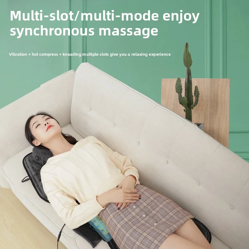 Massage Seat Cushion with Heat Lumbar Airbag Back Massager for Home Office - Image 5