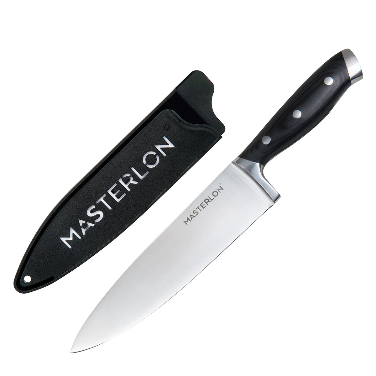 MASTERPAN Chef's Knife With Stainless Steel blade & Cover, 8" (20cm) - Image 3