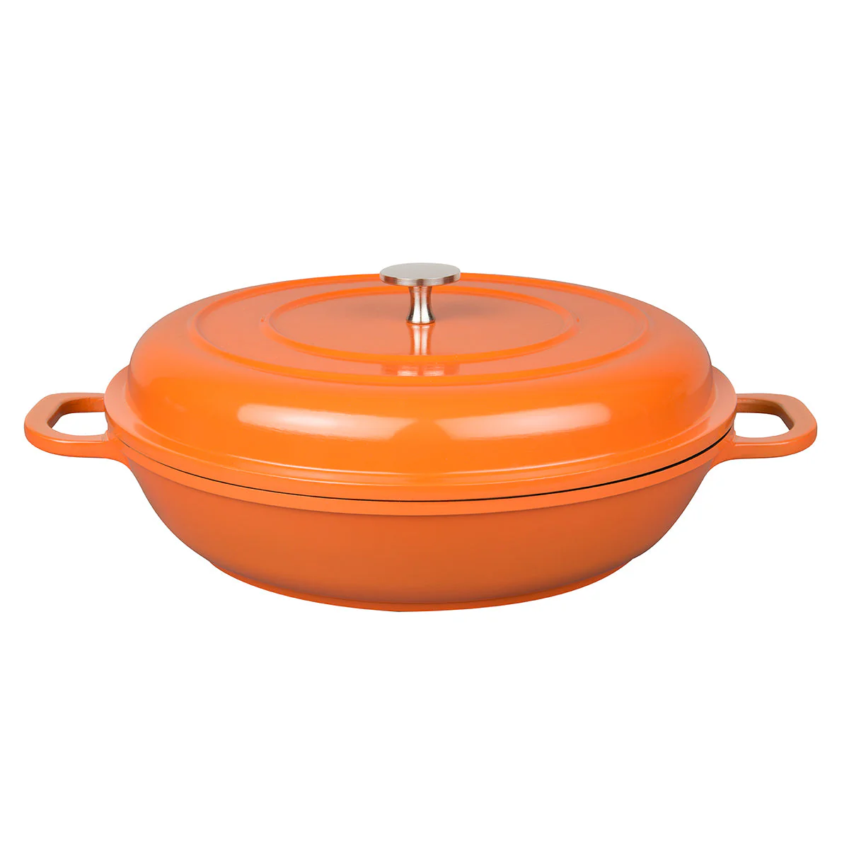 MASTERPAN Nonstick Dutch Casserole, Orange 3 Qt. 11" (28cm) - Image 4