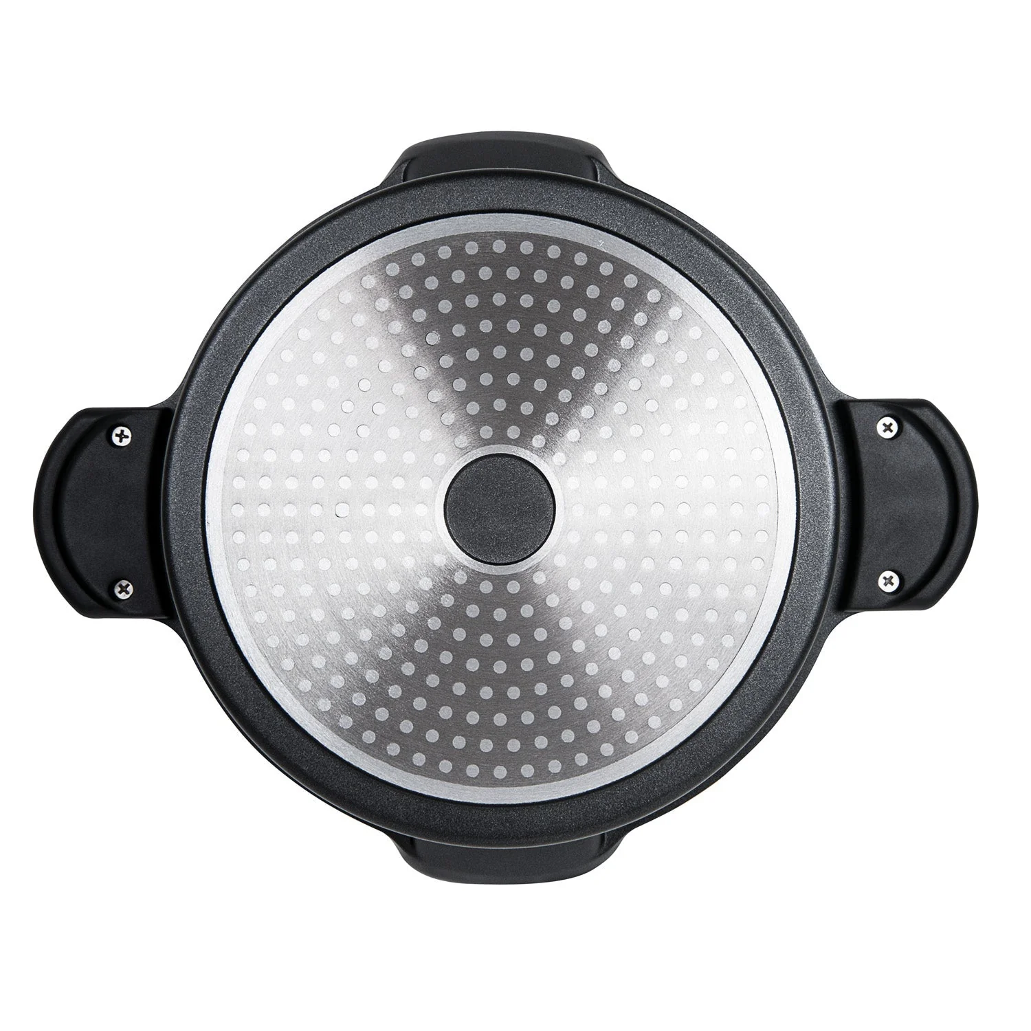 MASTERPAN Nonstick Stock & Pasta Pot With Glass Lid Strainer, 5 QT., 9" (23cm) - Image 4