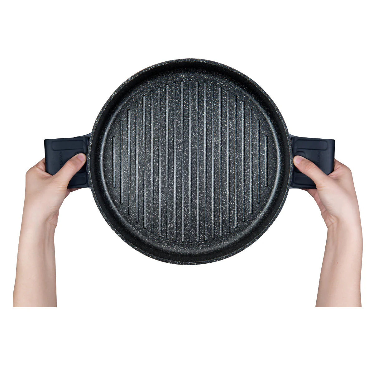 MASTERPAN Nonstick Stovetop Oven Grill Pan & Stainless Steel Lid, Black 12" (30cm) - Image 12