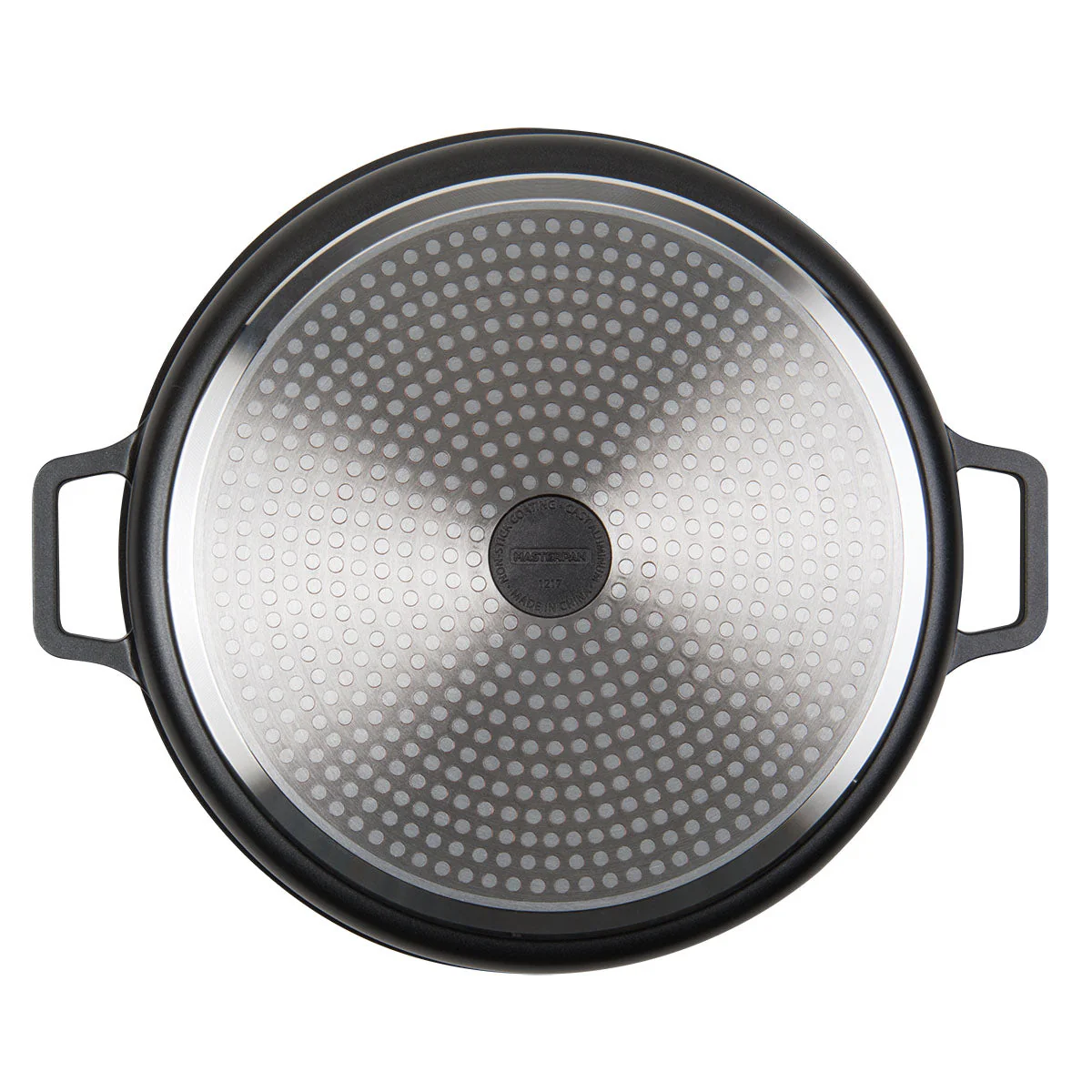 MASTERPAN Nonstick Stovetop Oven Grill Pan & Stainless Steel Lid, Black 12" (30cm) - Image 5