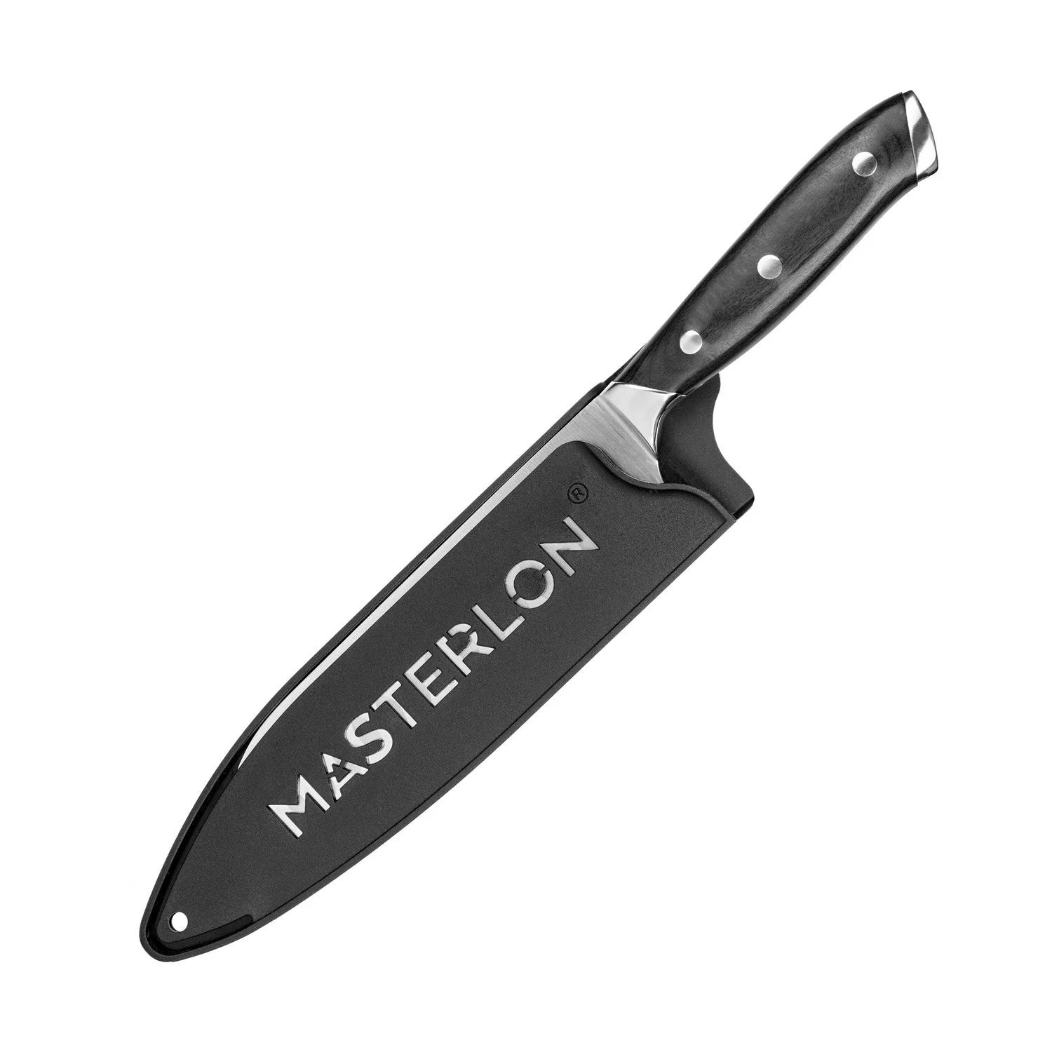 MASTERPAN Santoku Knife With Stainless Steel blade & Cover, 7" (18cm) - Image 4