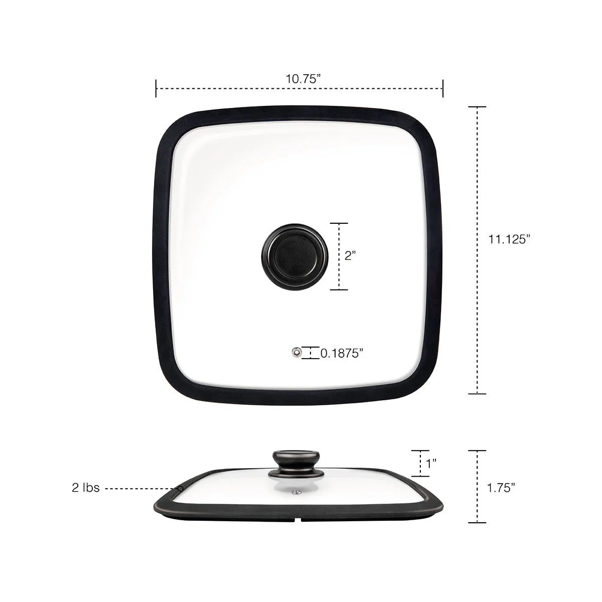 MASTERPAN Tempered Glass Lid, Fits Our 11x11" Pans (28cm) - Image 5