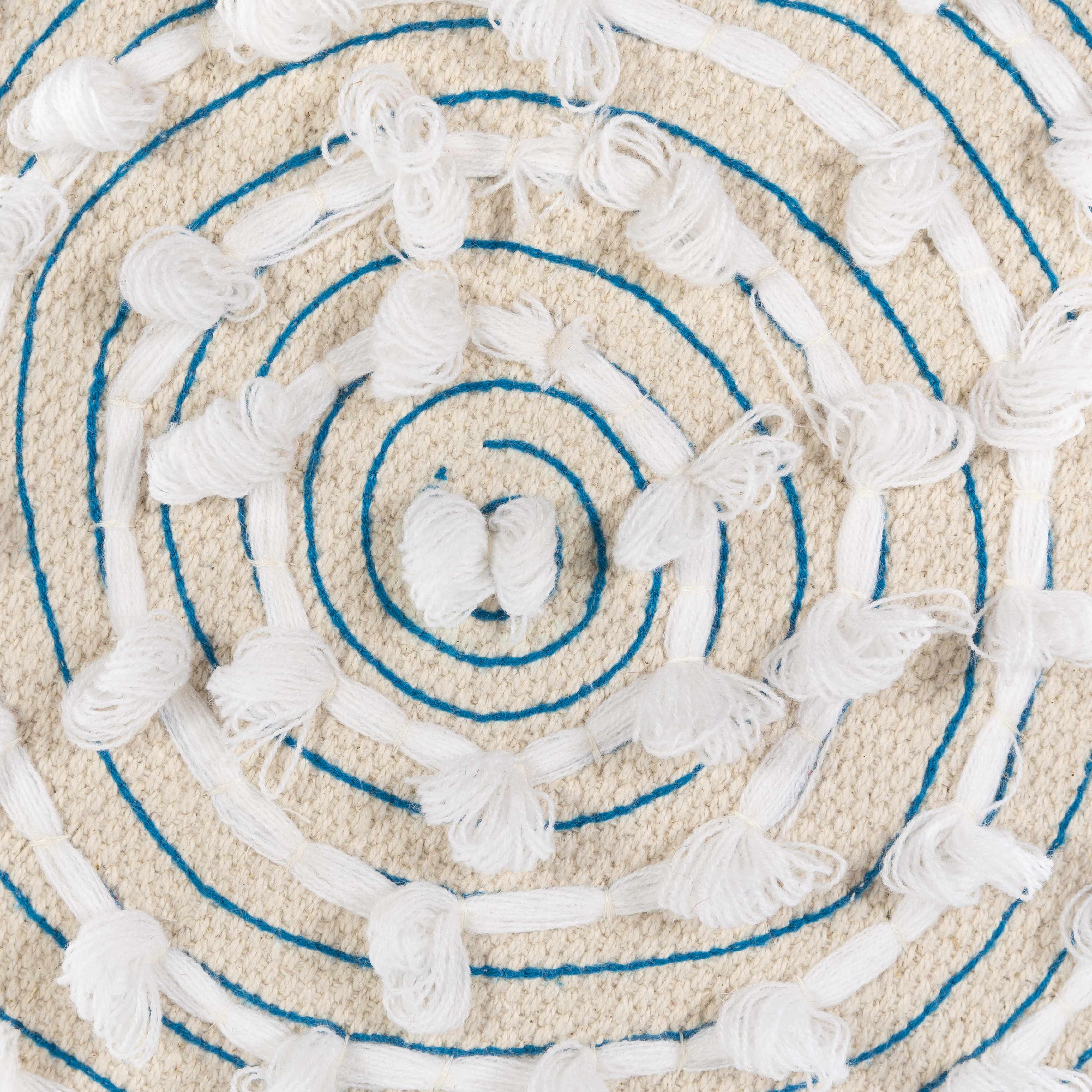Matagami Beige Hand Woven Stool - Image 4