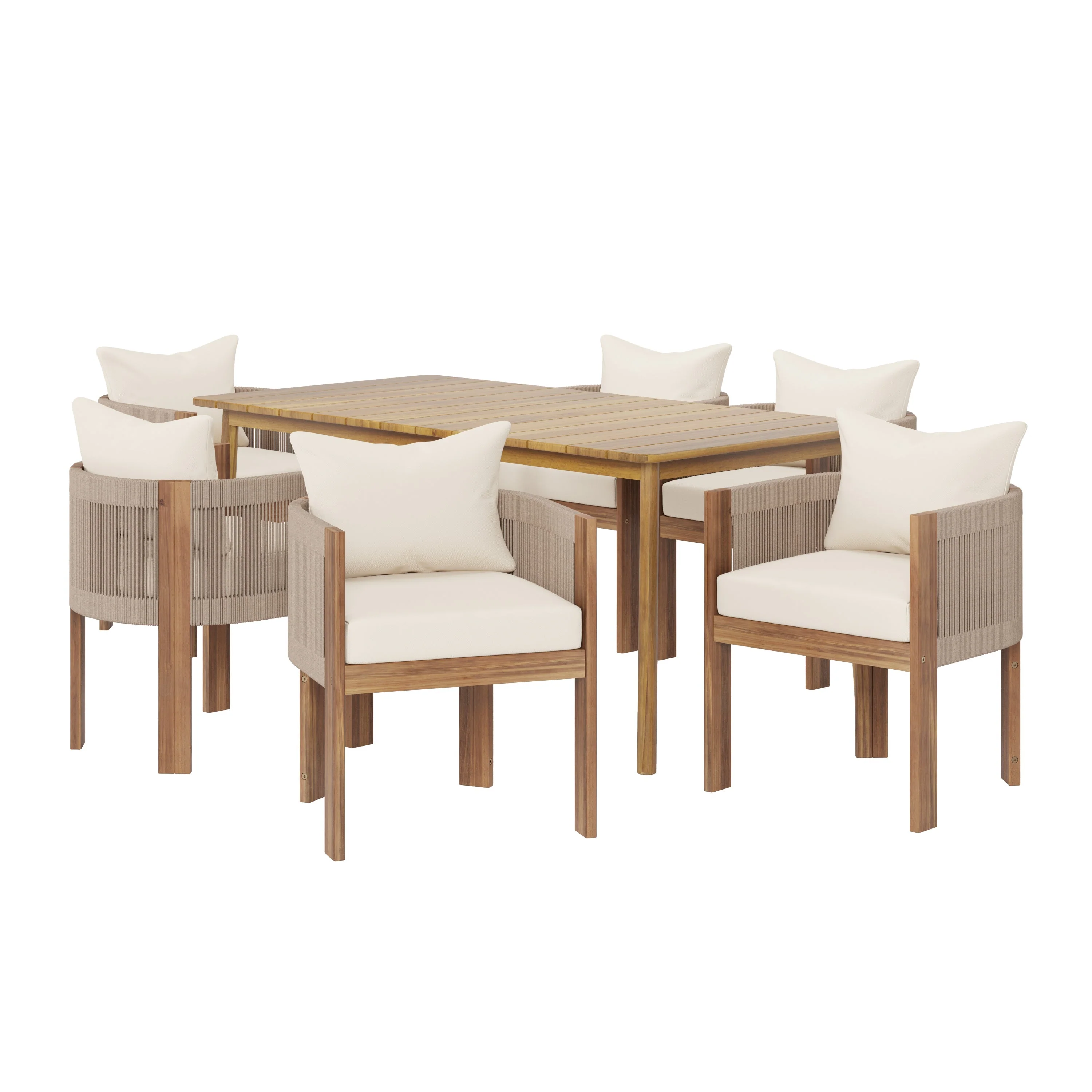 Matera Outdoor Patio 7PCS Dining Set - Image 2
