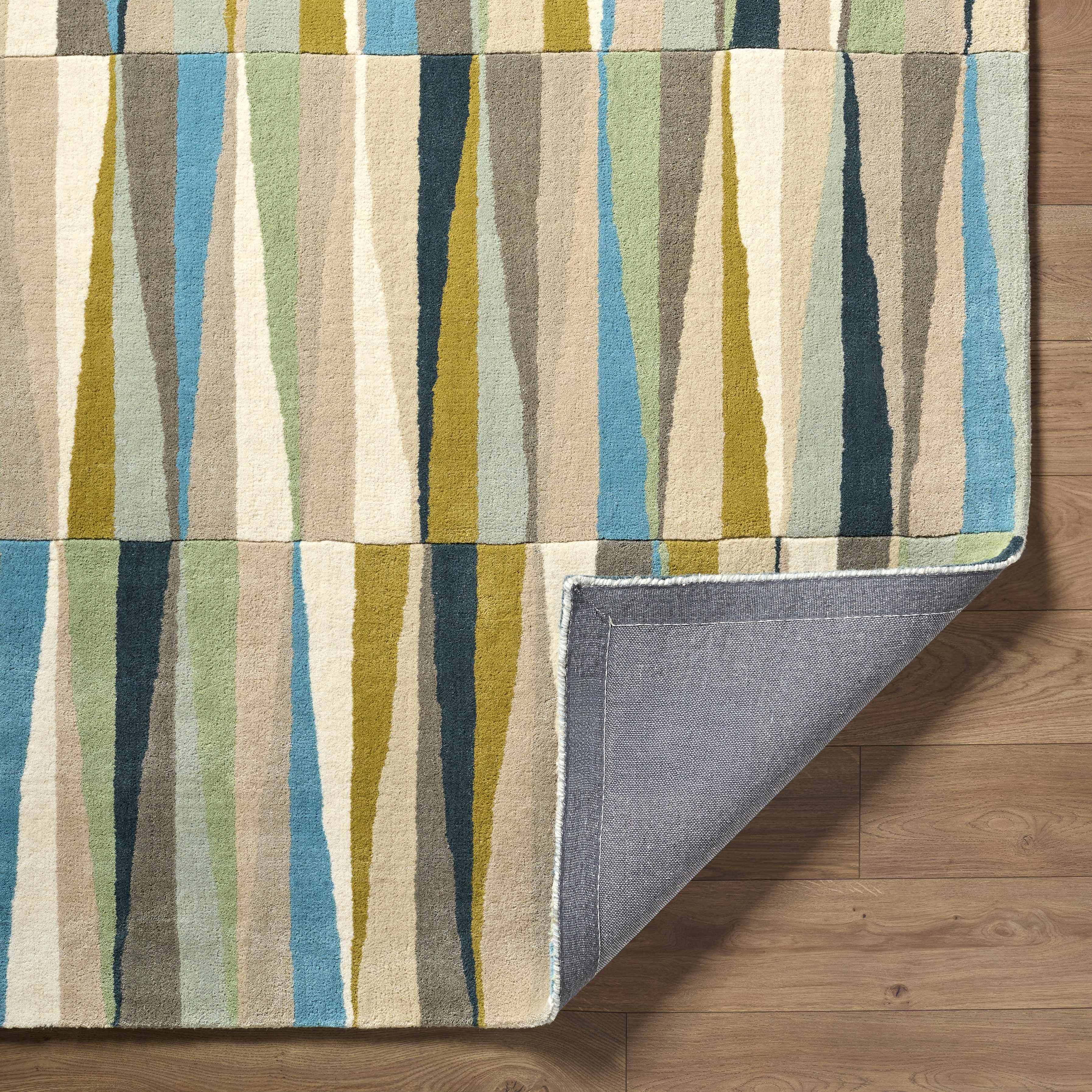 Mathiston Geometric Triangles Wool Rug - Image 4