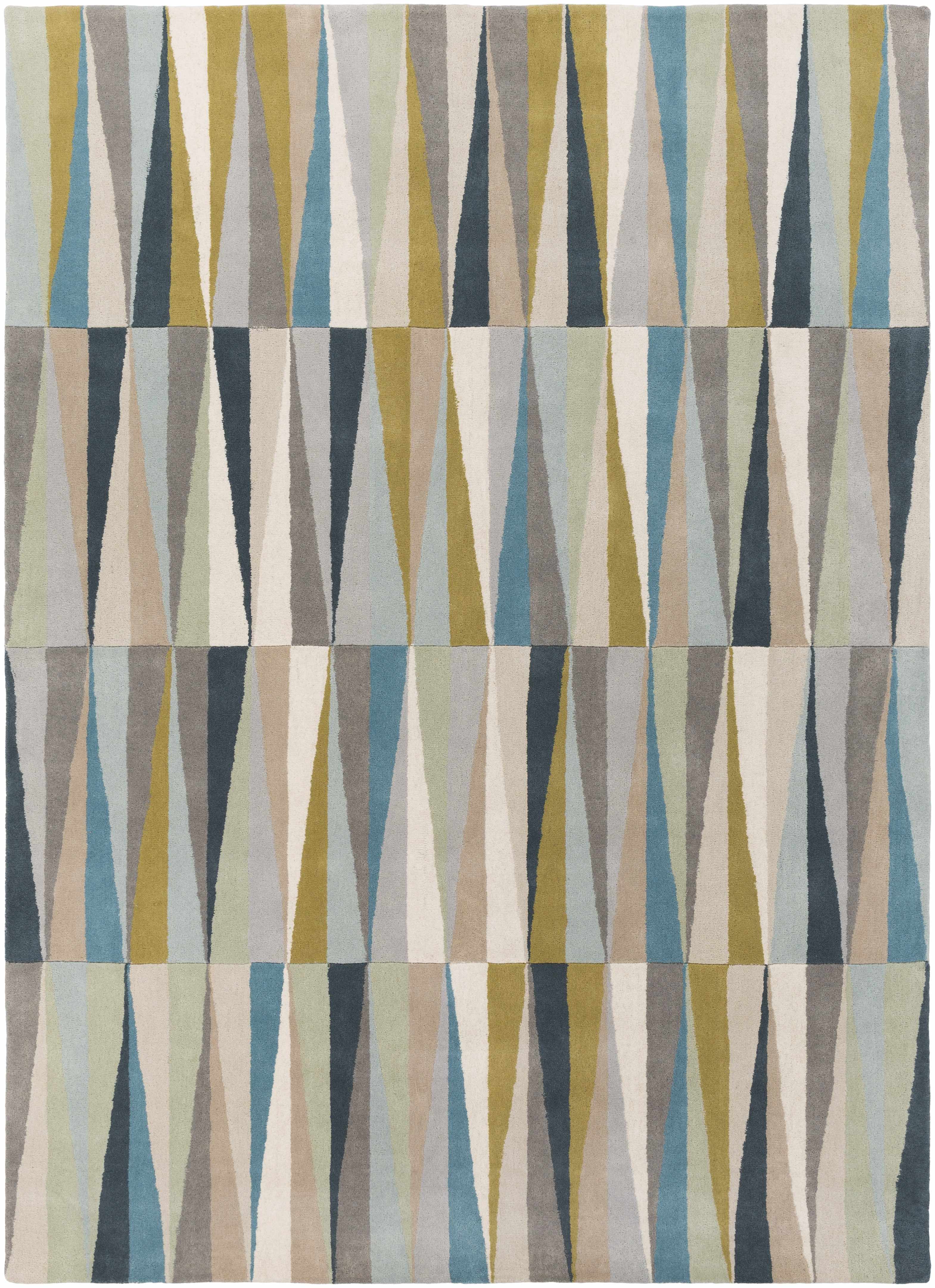Mathiston Geometric Triangles Wool Rug - Image 7