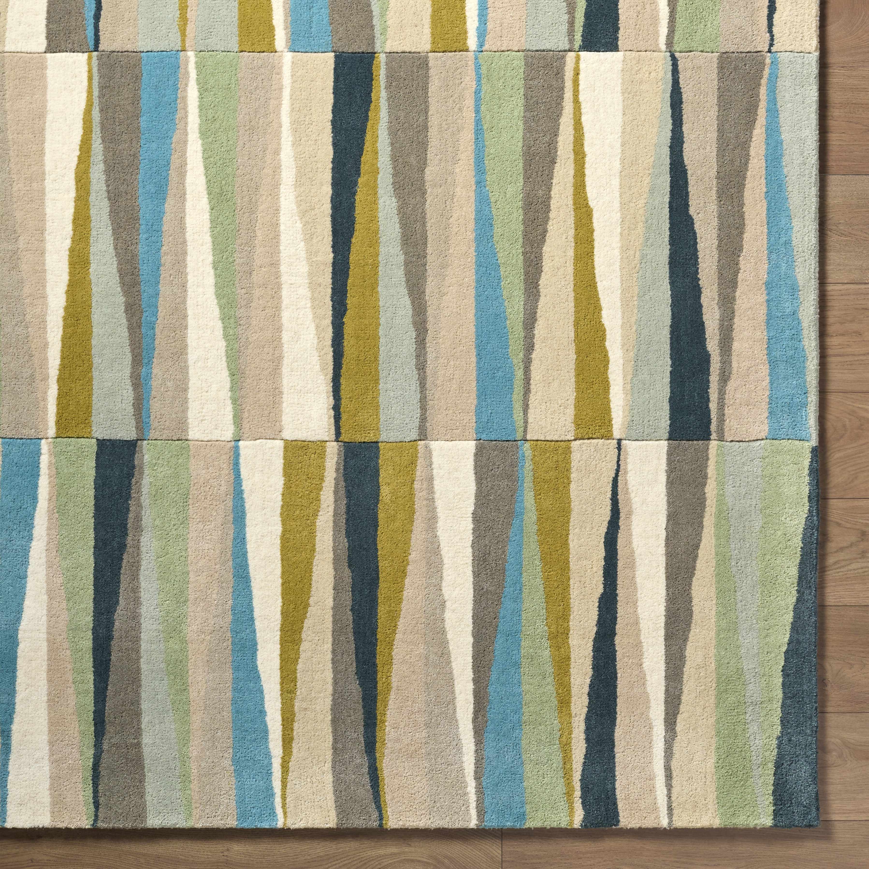 Mathiston Geometric Triangles Wool Rug - Image 8