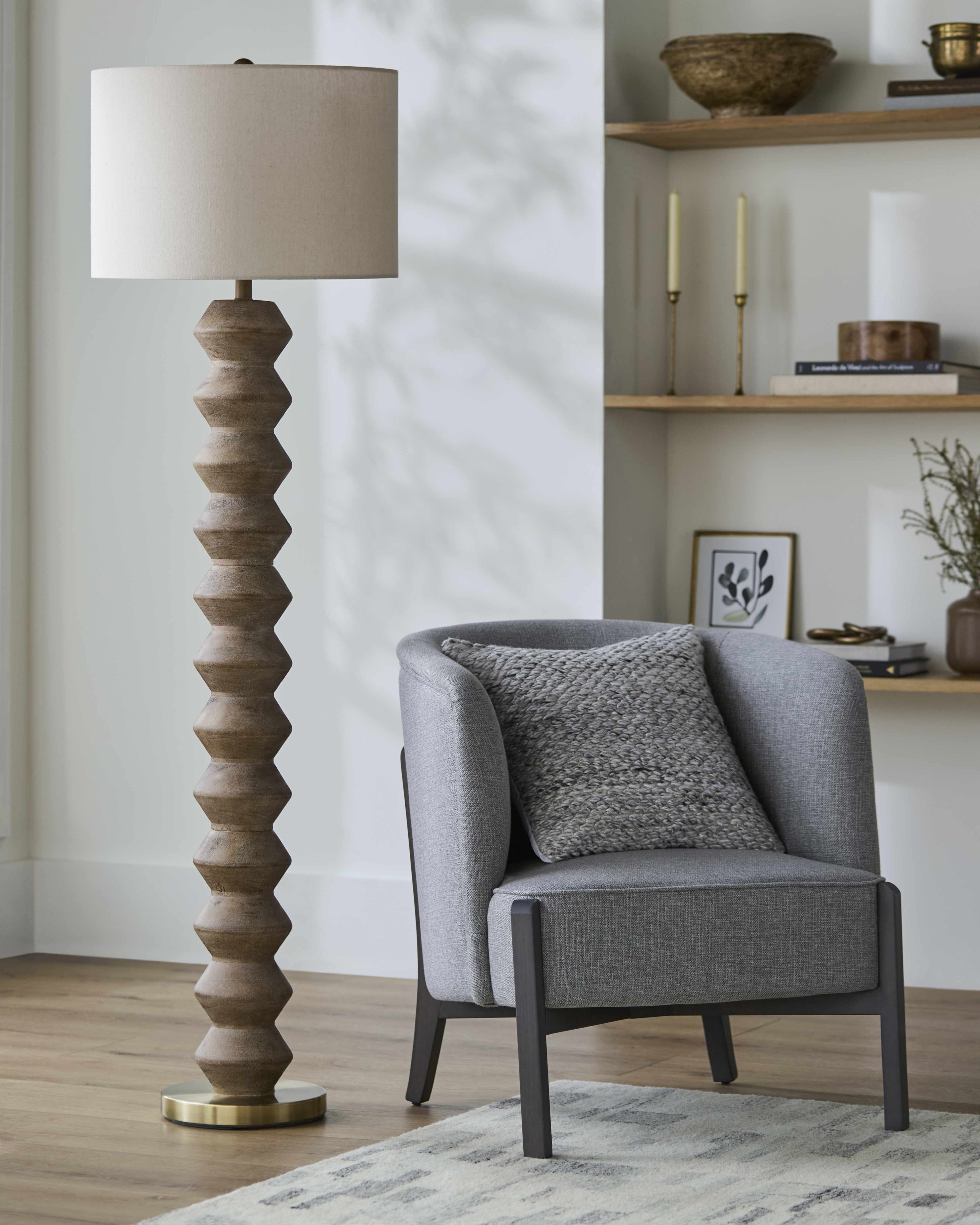 Matozinhos Dark Brown Floor Lamp - Image 5