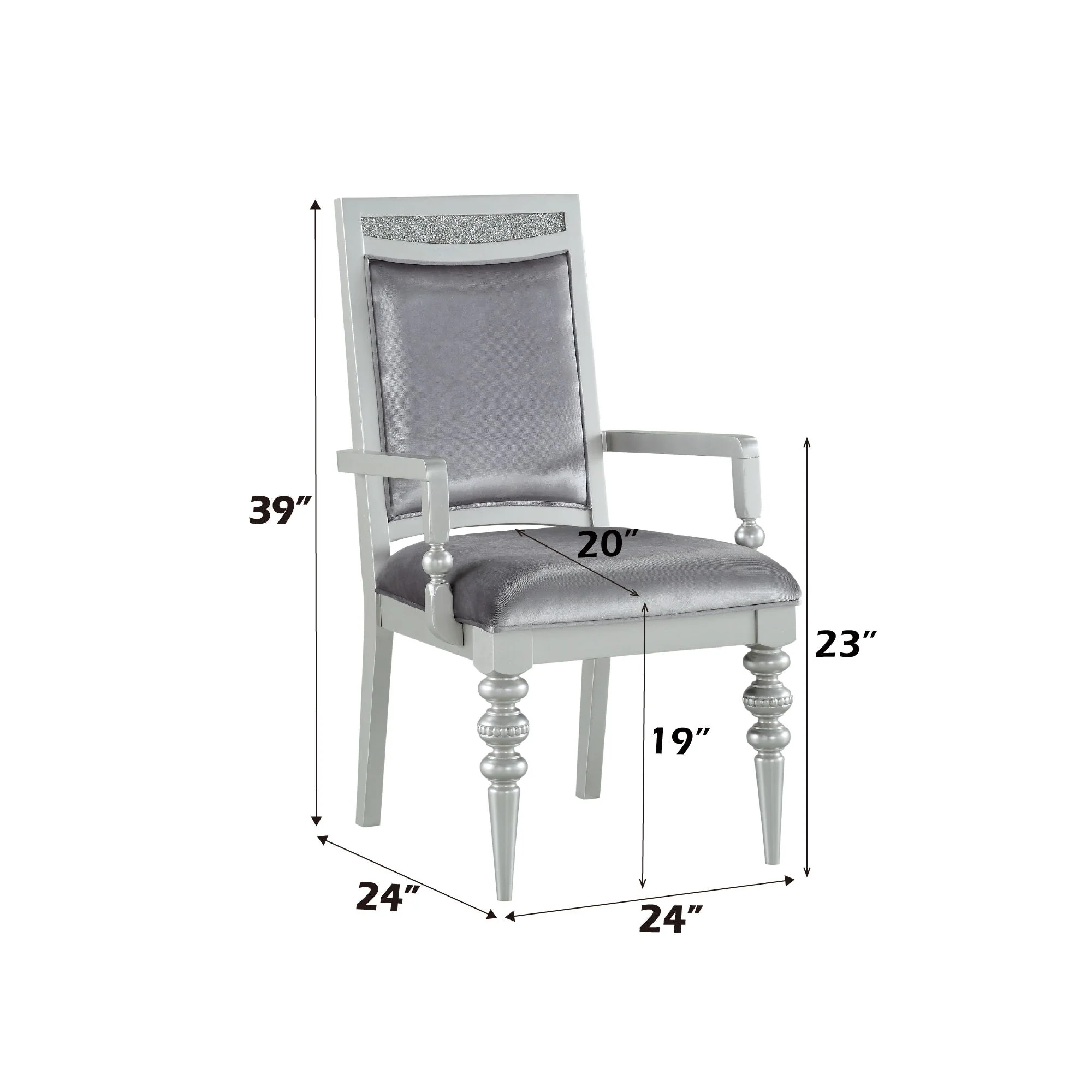 Maverick - Arm Chair (Set of 2) - Silver - Image 4