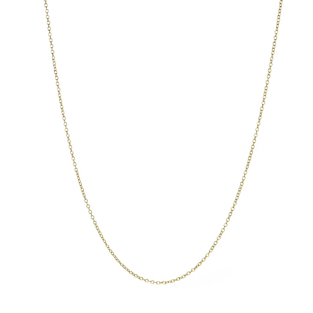 MAYAMAR 24K Gold Plated Choice of Length Oval Rolo Link Chain Necklace - Image 3